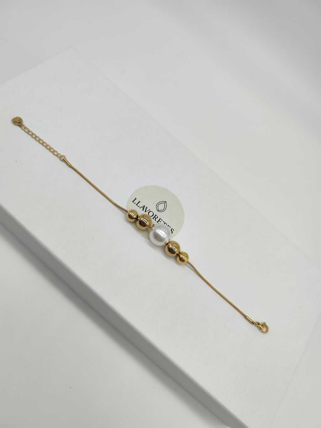 Pulsera de Acero Inoxidable con Perla – Elegante y Minimalista