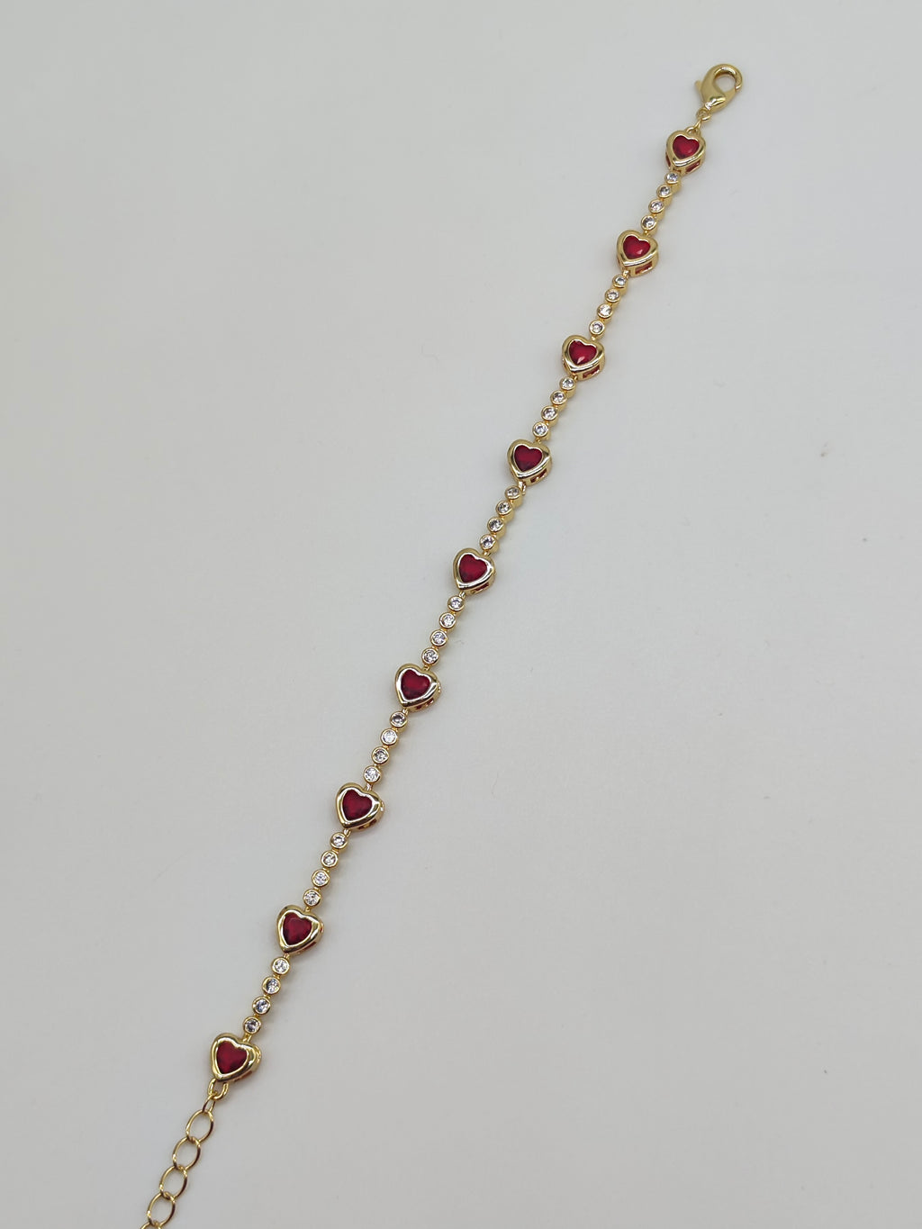 Pulsera Corazones Rubí
