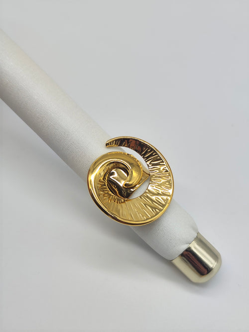 Anillo Aura Espiral – Acero Inoxidable Dorado o Plateado