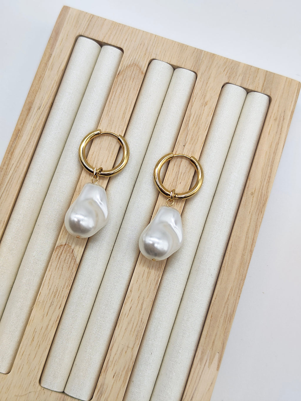 Pendientes aro Perla Mediterránea