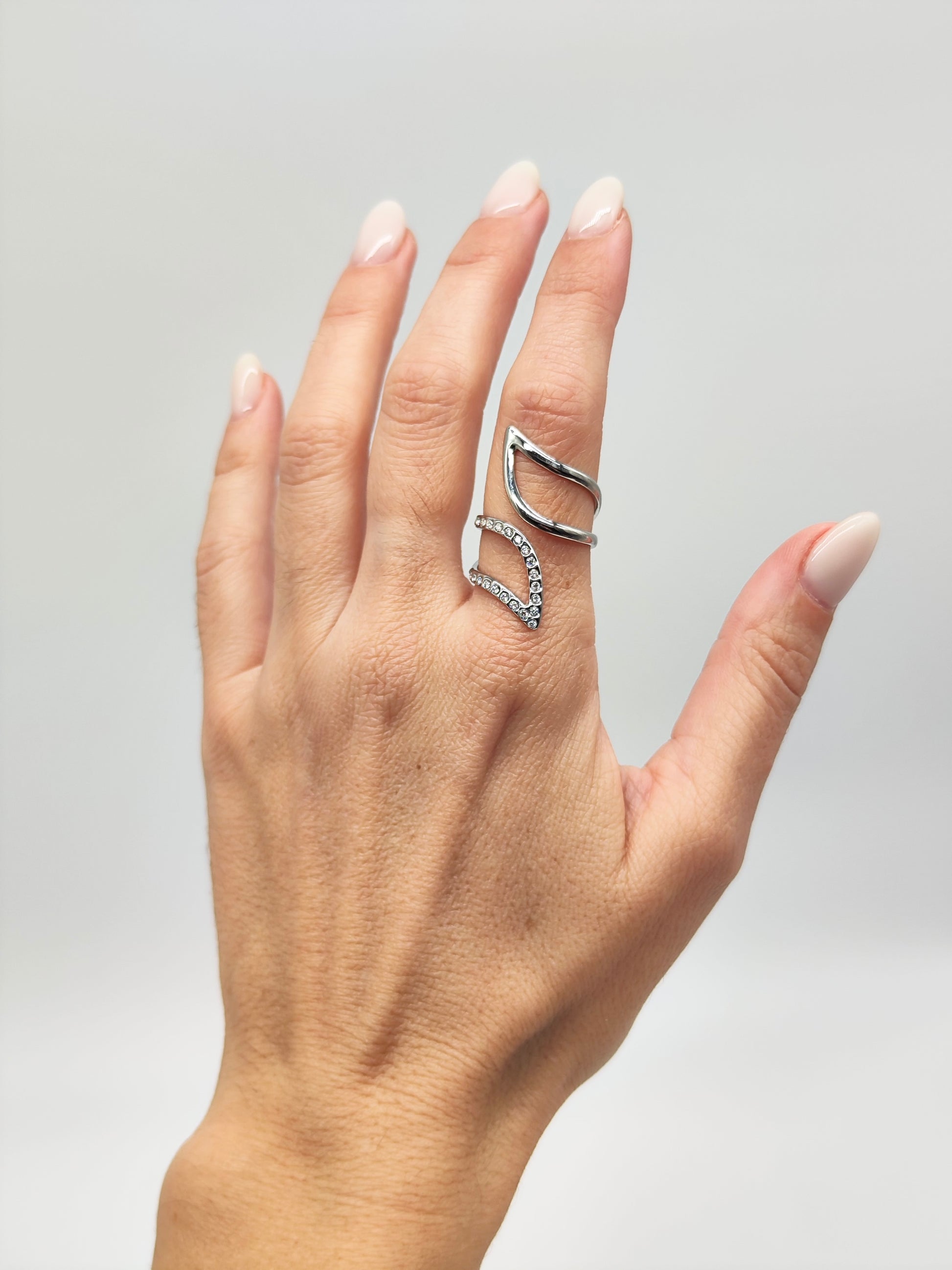Anillo Wave Crystal