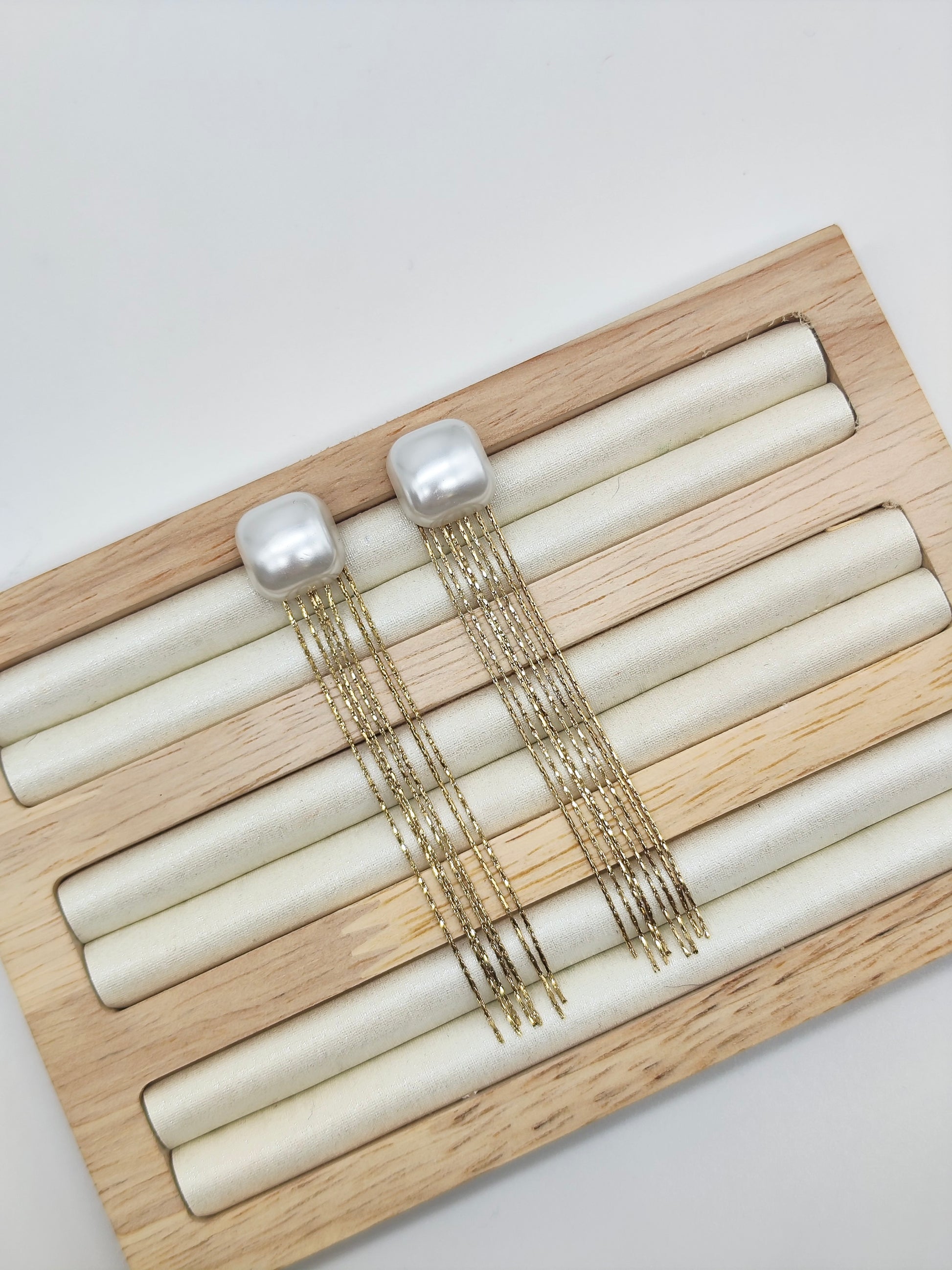 Pendientes Perla Cascada Marina