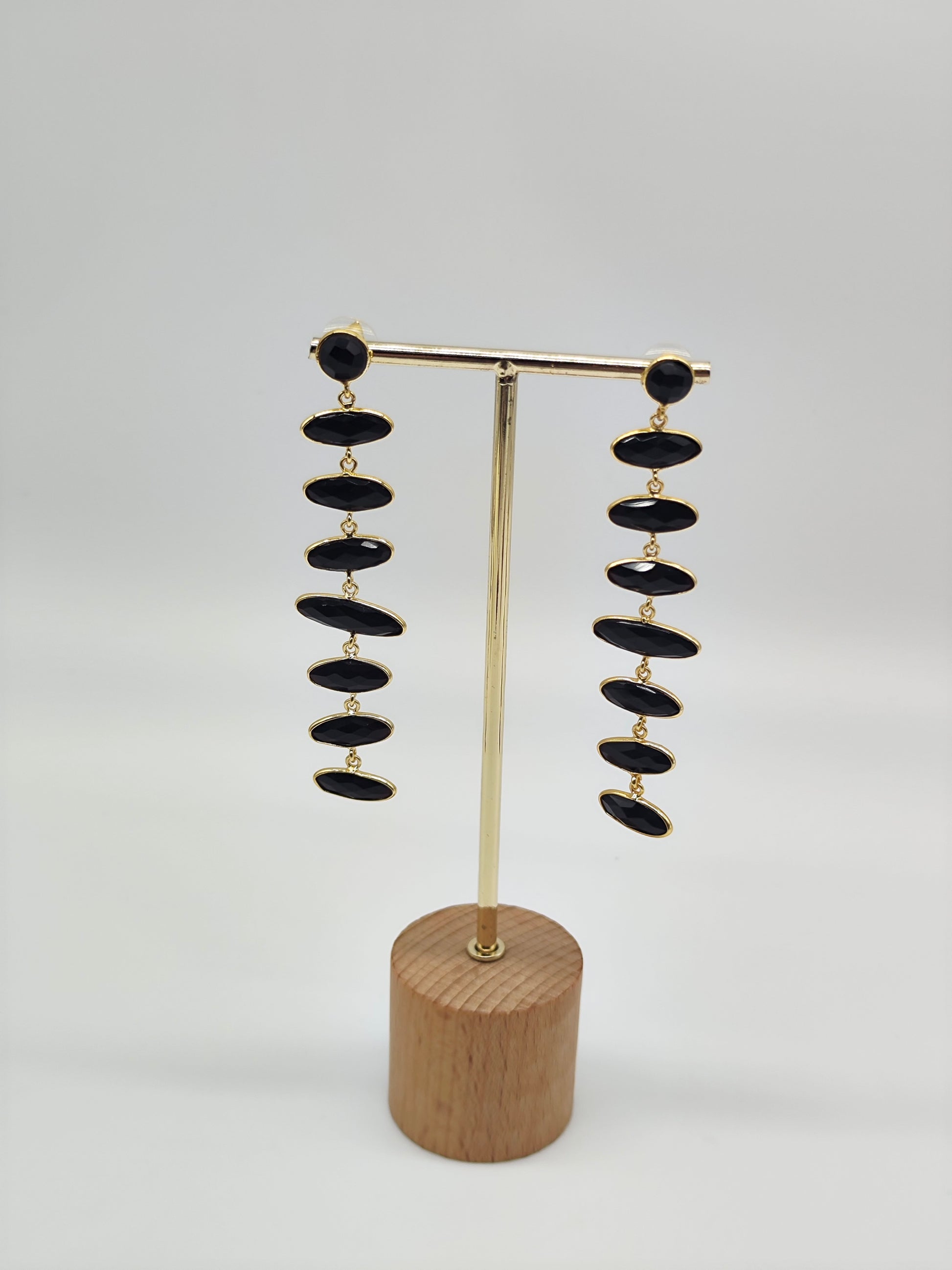 ✧ Pendientes Chandra Mala Ónix · Edición Limitada