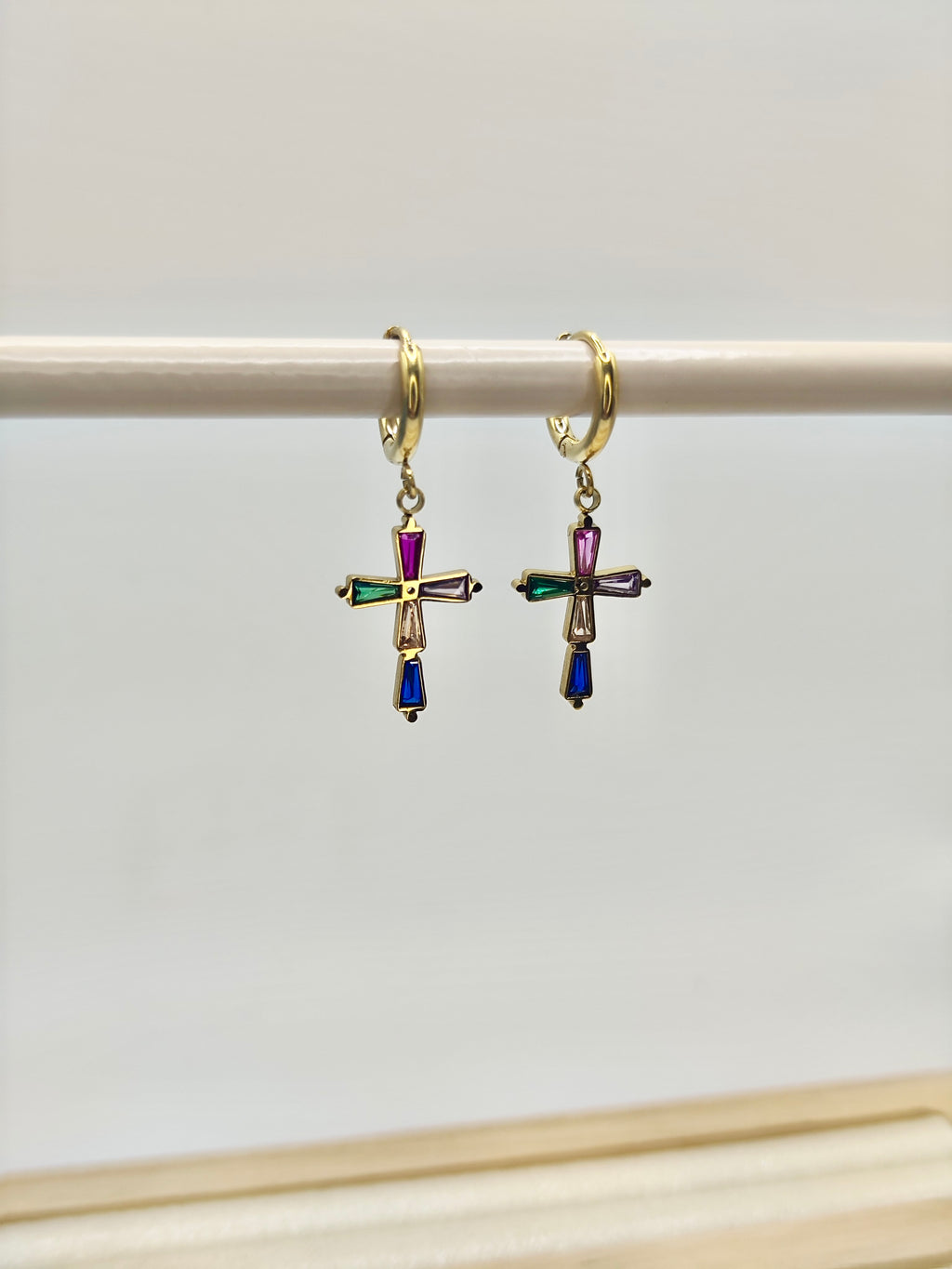 Pendientes Cruz Multicolor