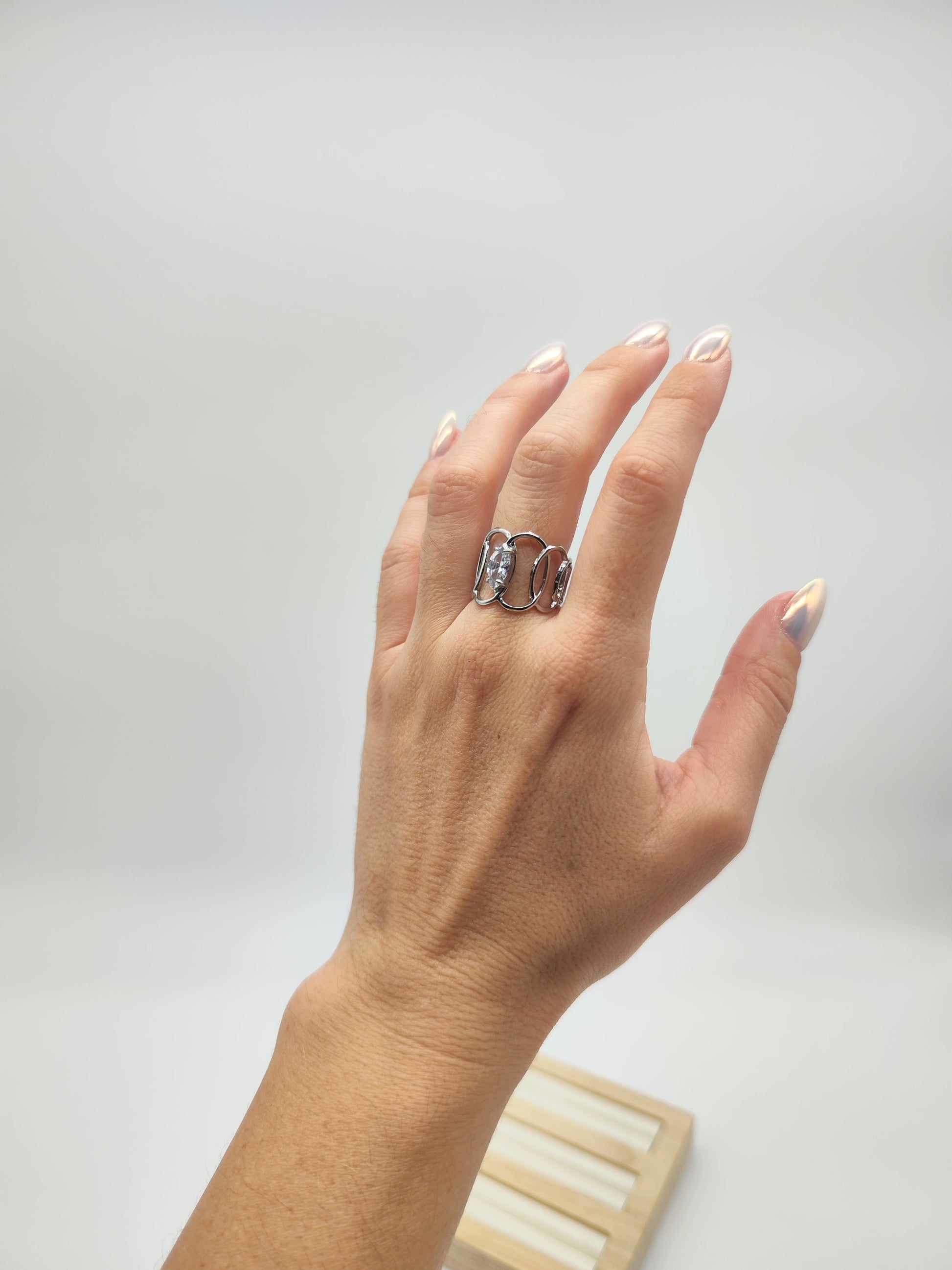 Anillo Ola Brillante