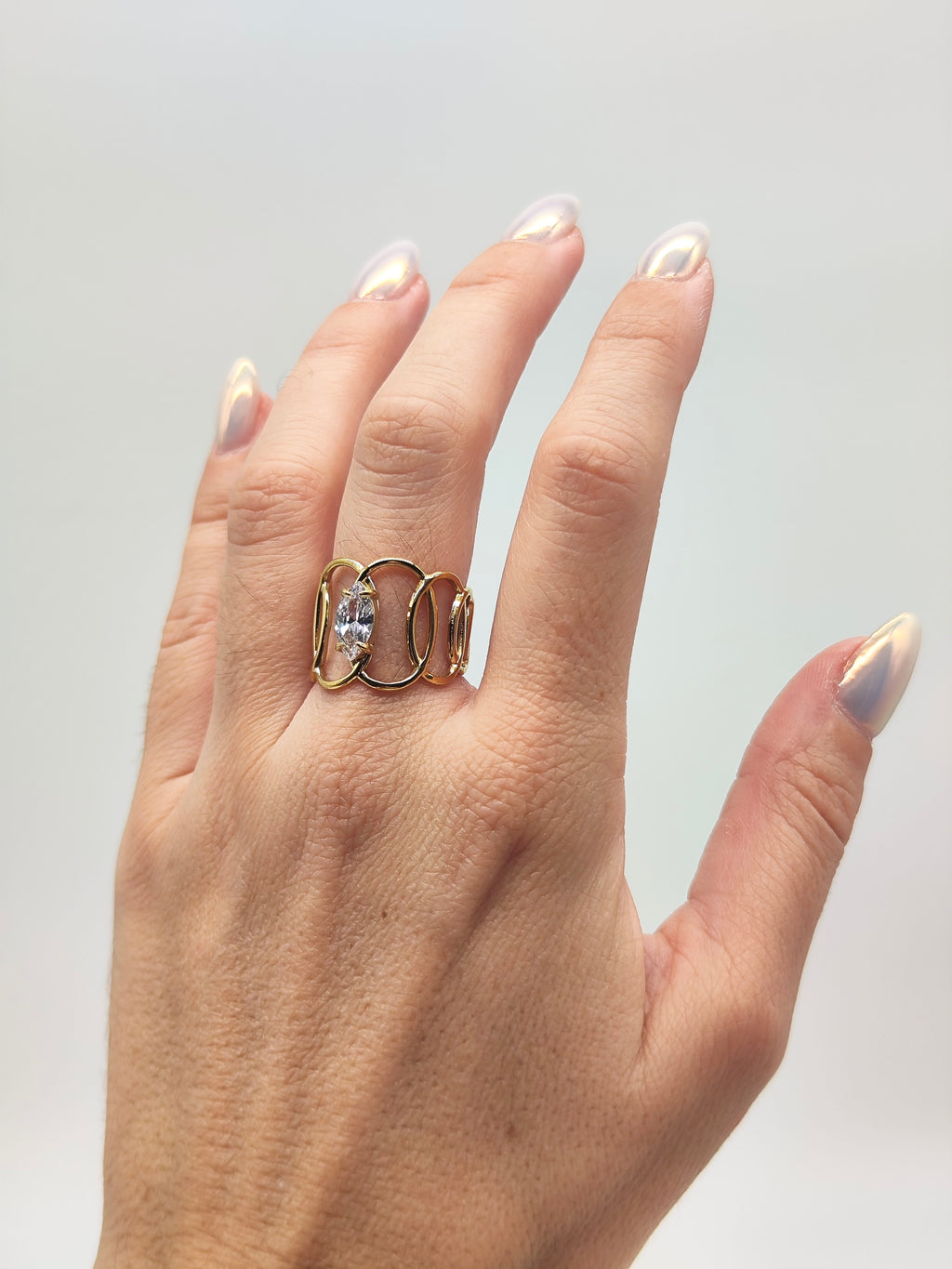 Anillo Ola Brillante