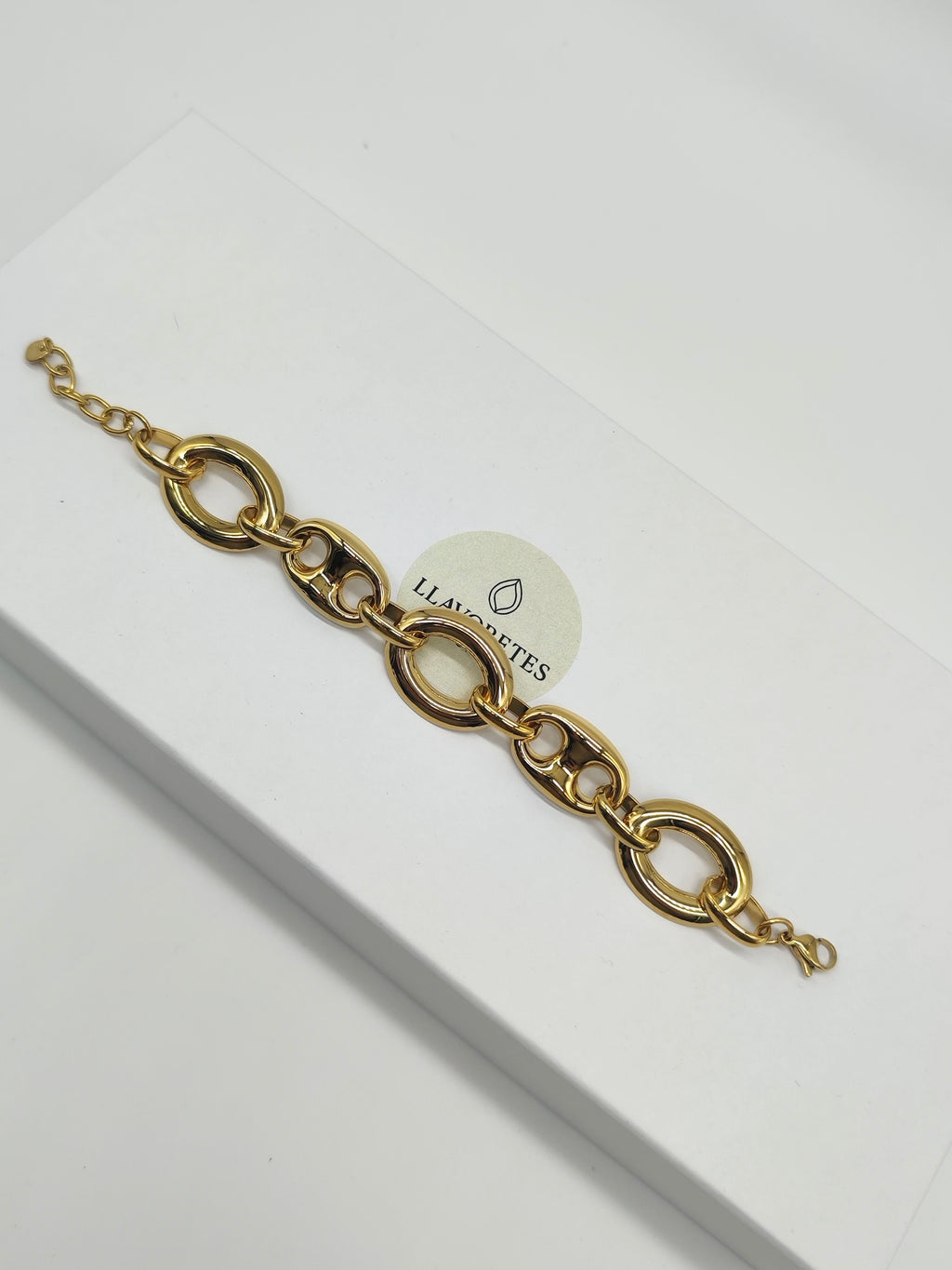 Pulsera de Eslabones en Acero Inoxidable Dorado – Elegante y Atemporal