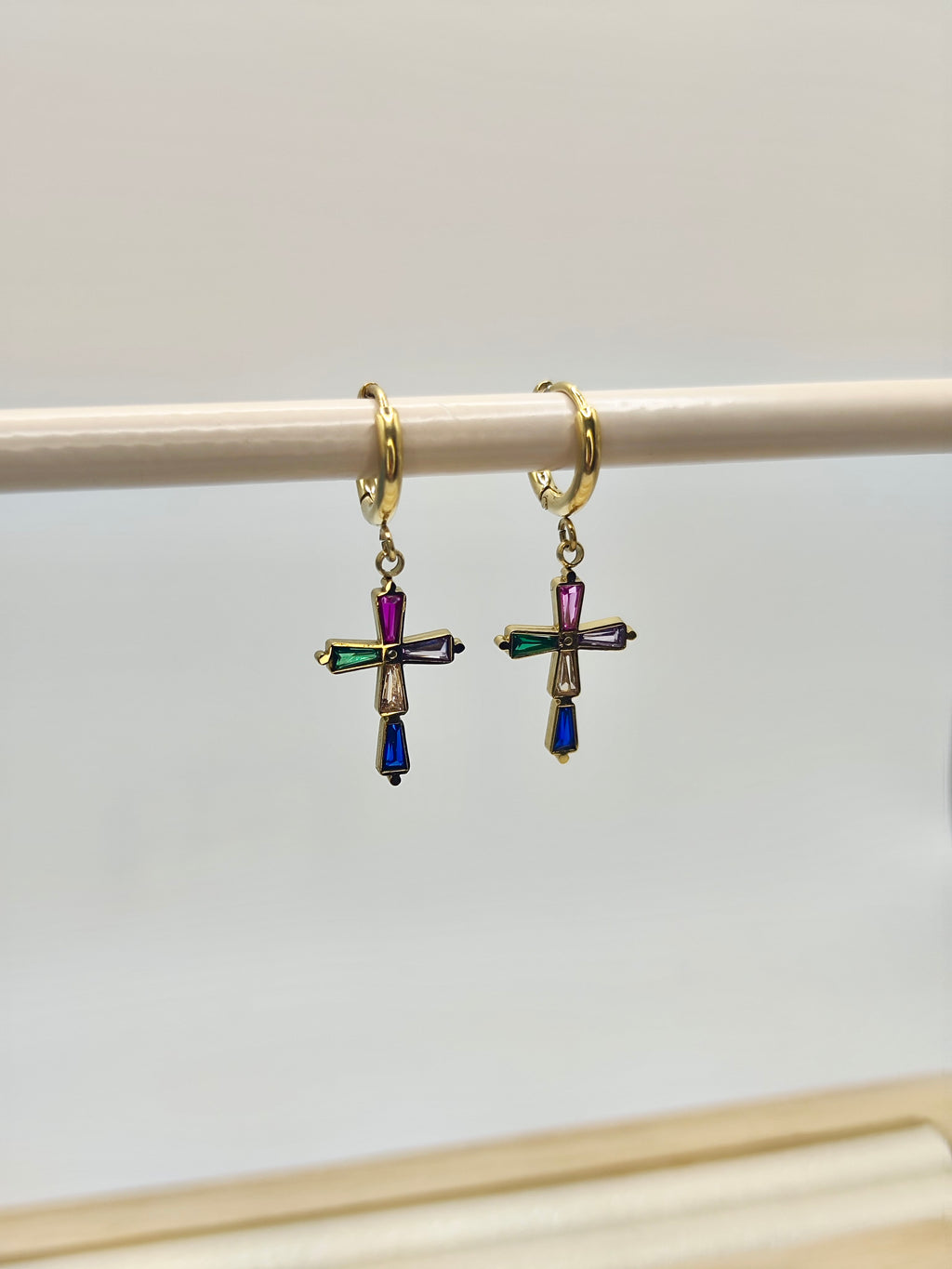 Pendientes Cruz Multicolor