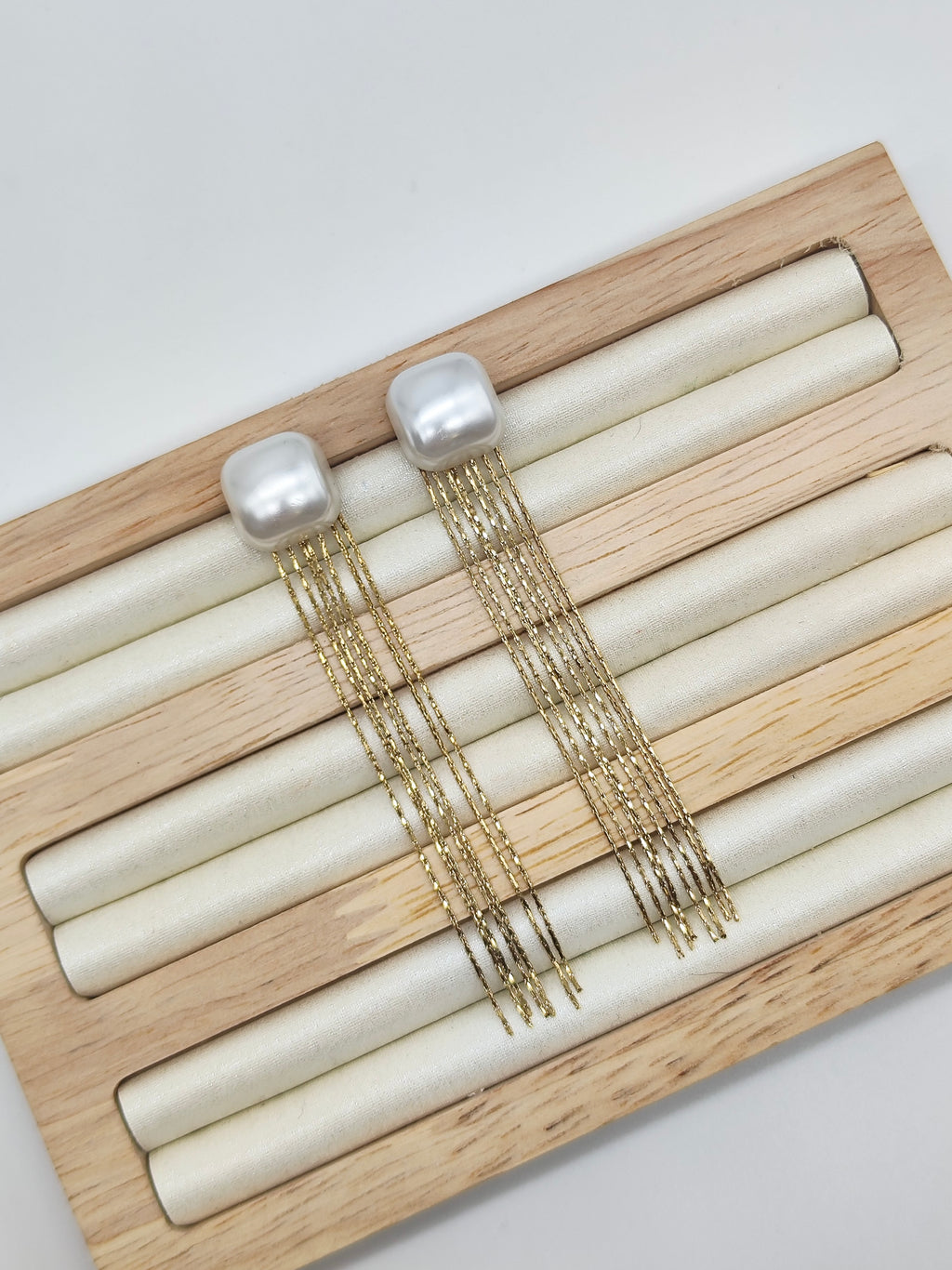 Pendientes Perla Cascada Marina