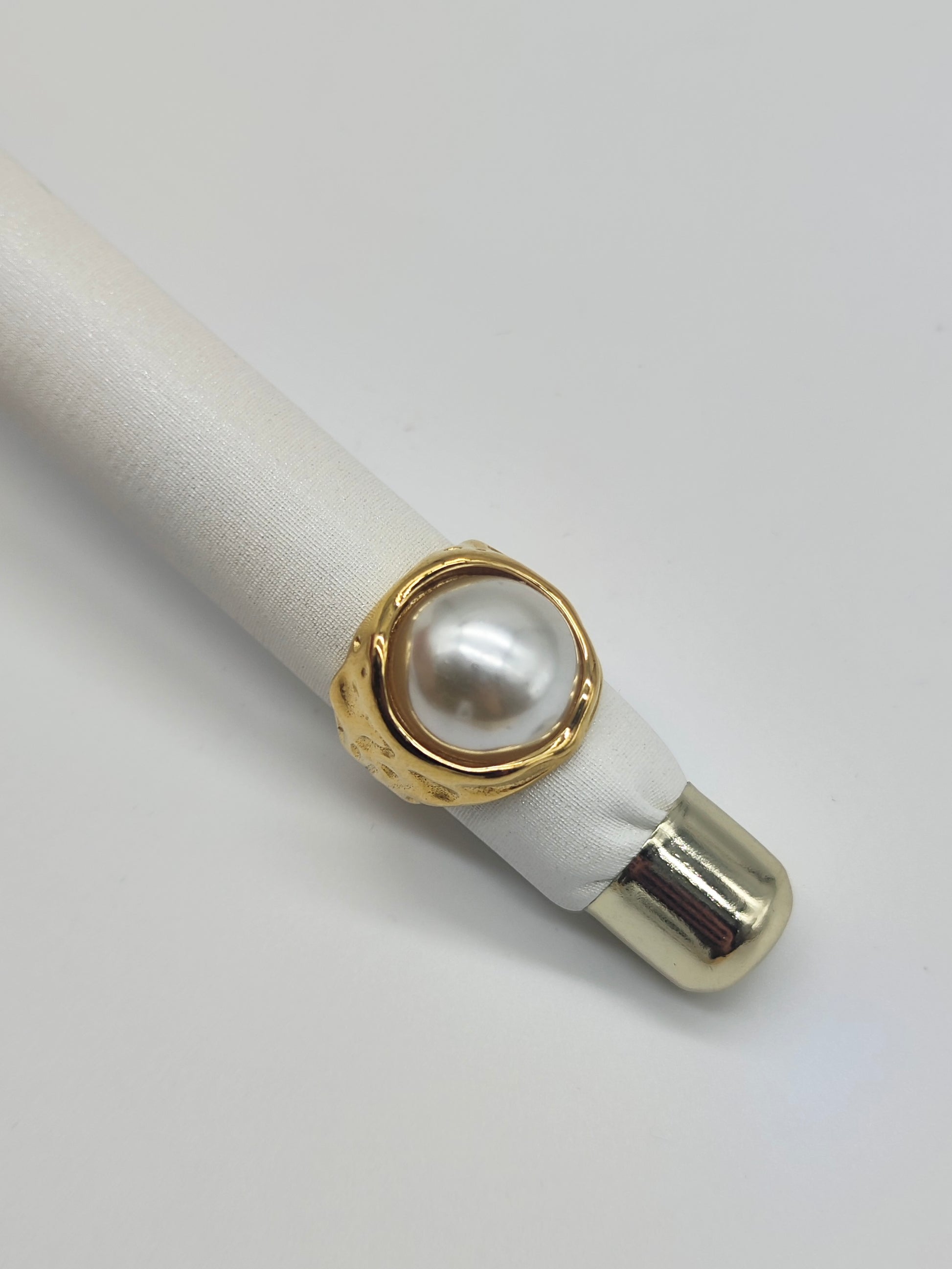 Anillo Perla Éter – Anillo de Acero Inoxidable con Perla