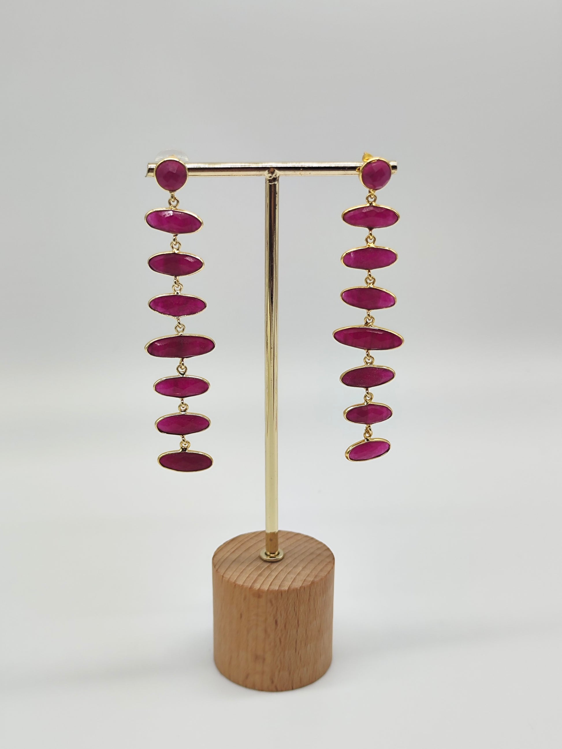 ✧ Pendientes Chandra Mala Rubí · Edición Limitada