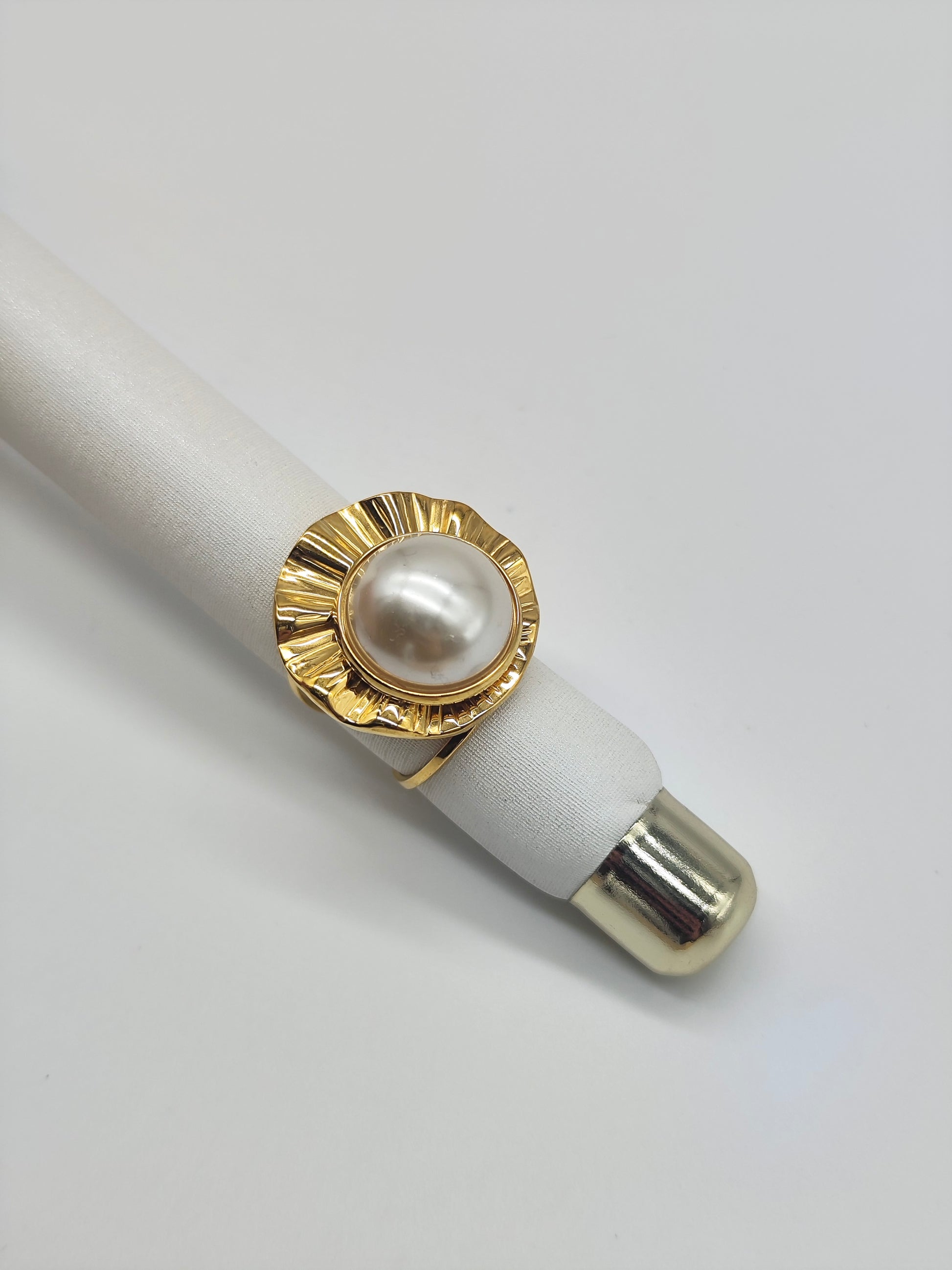 Anillo Soléa Perla – Acero Inoxidable Dorado