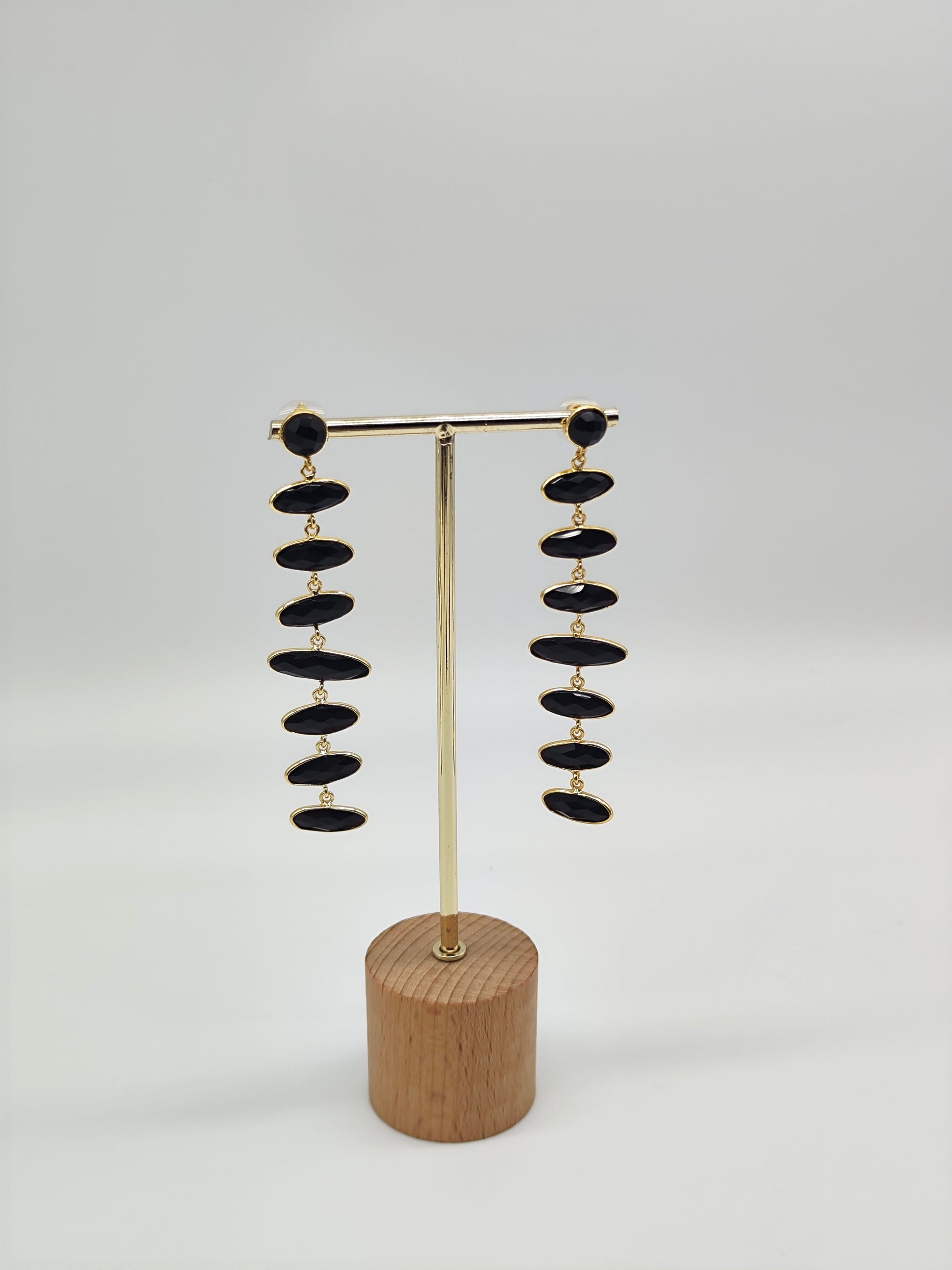 ✧ Pendientes Chandra Mala Ónix · Edición Limitada