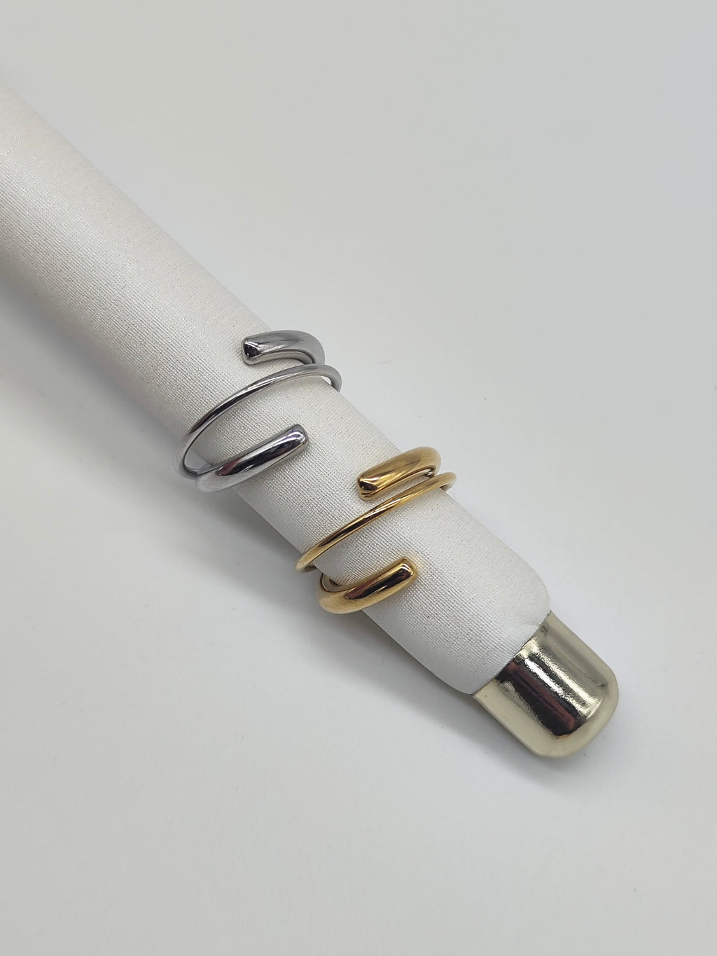 Anillo Dúo Minimal – Acero Inoxidable Dorado o Plateado