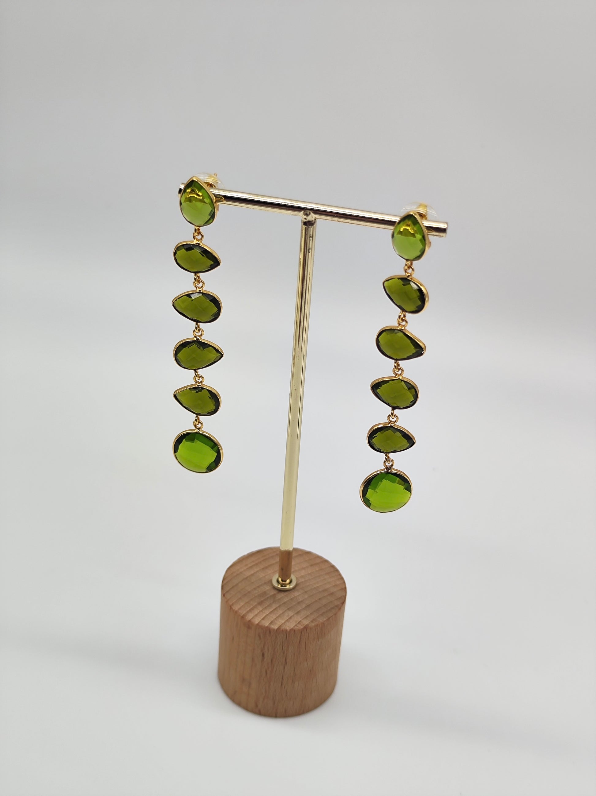 ✧ Pendientes Padma Verde Jiva · Edición Limitada