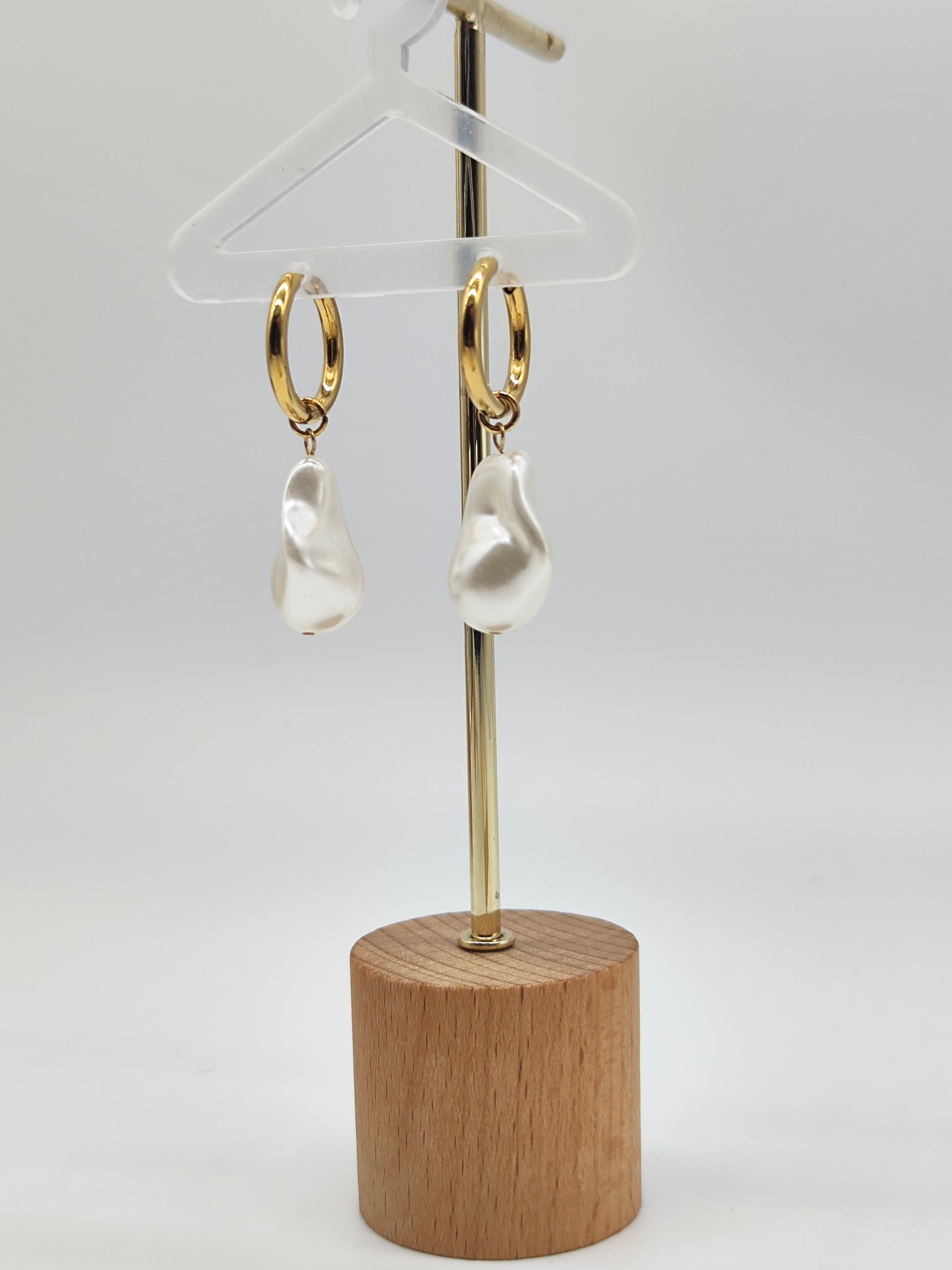 Pendientes aro Perla Mediterránea