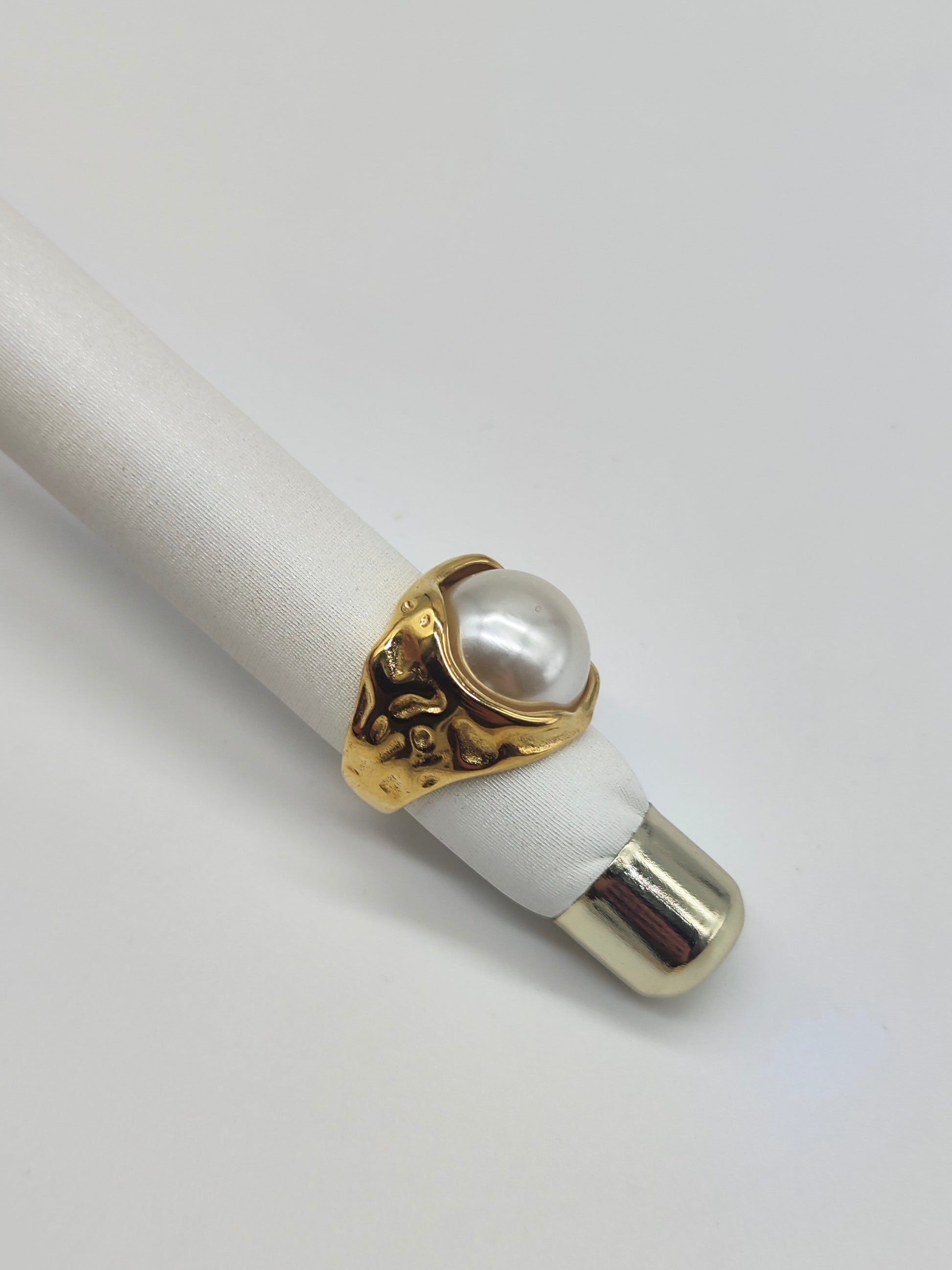 Anillo Perla Éter – Anillo de Acero Inoxidable con Perla