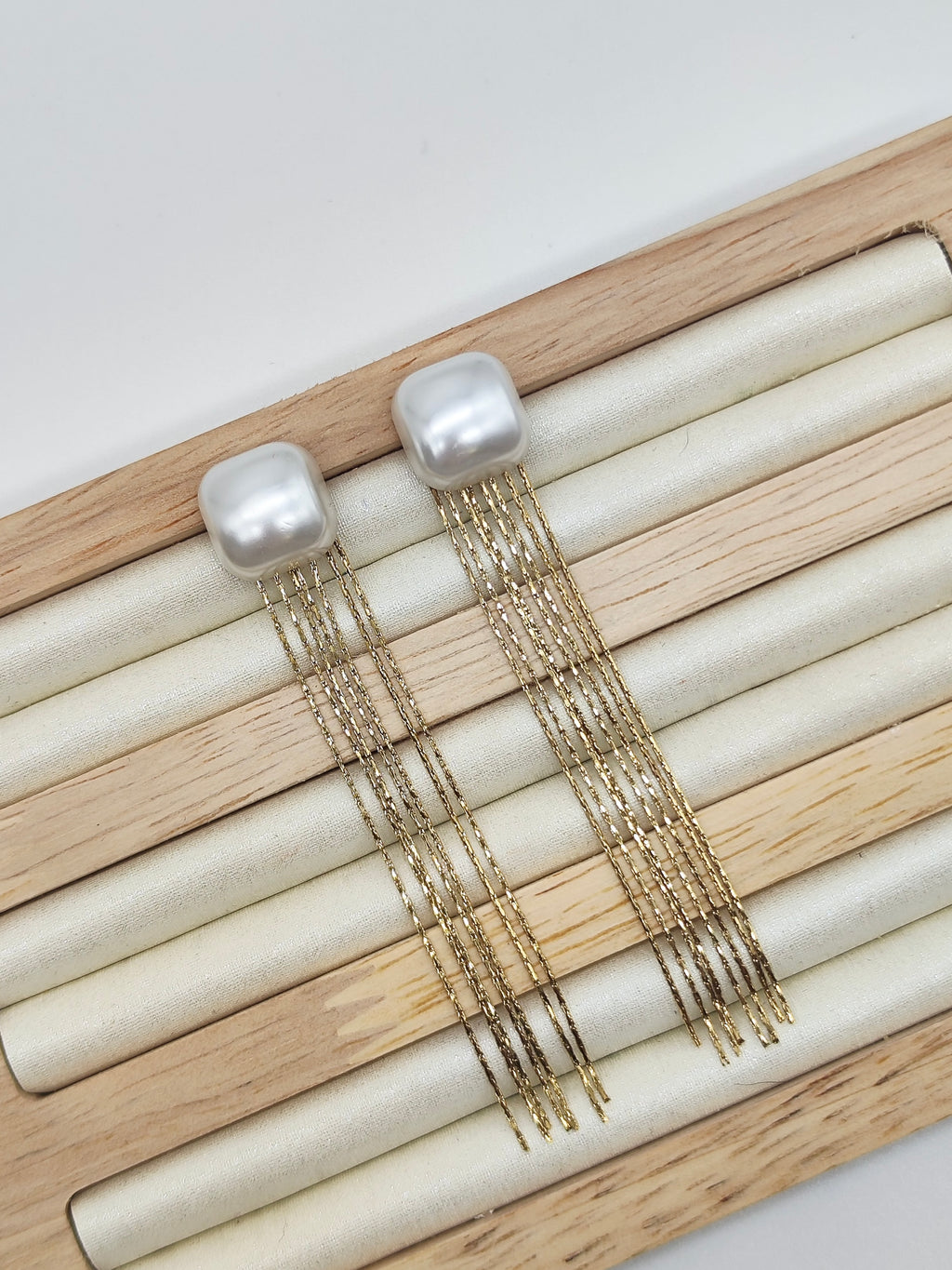 Pendientes Perla Cascada Marina