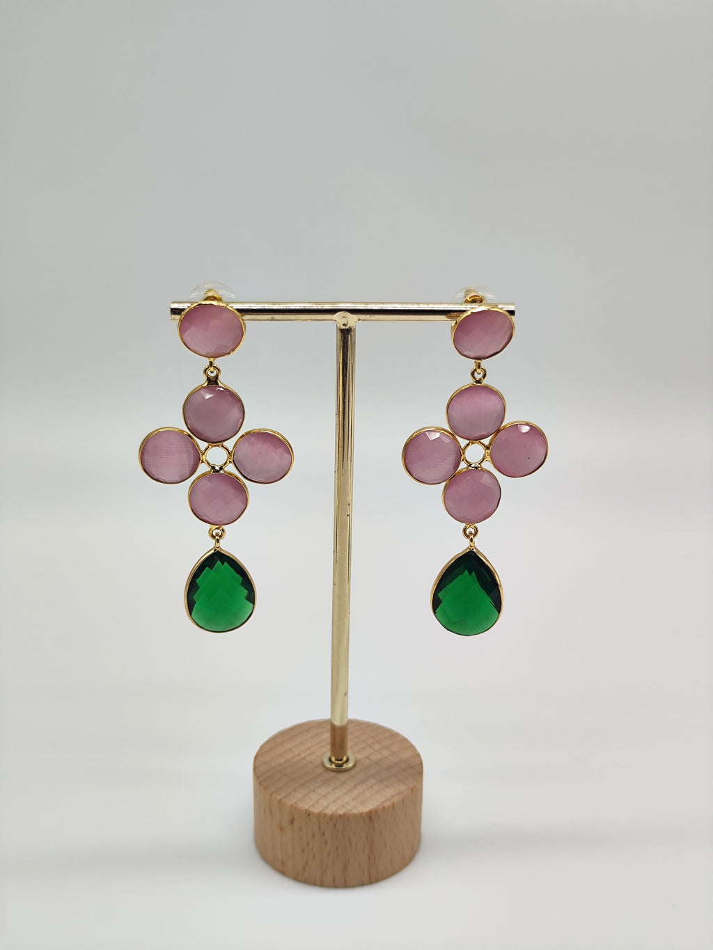 ✧ Pendientes Padma Rosa Verde · Edición Limitada