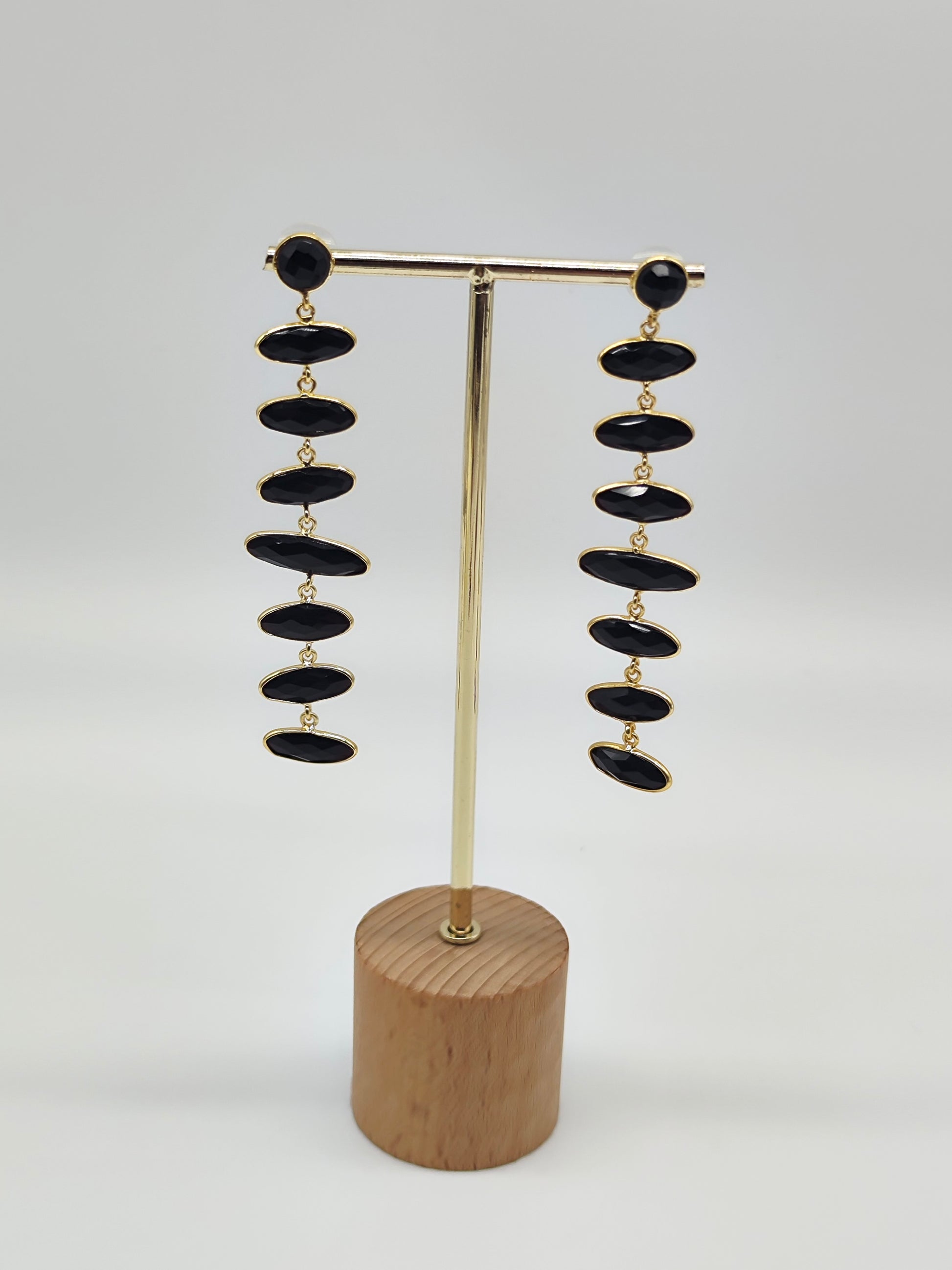 ✧ Pendientes Chandra Mala Ónix · Edición Limitada