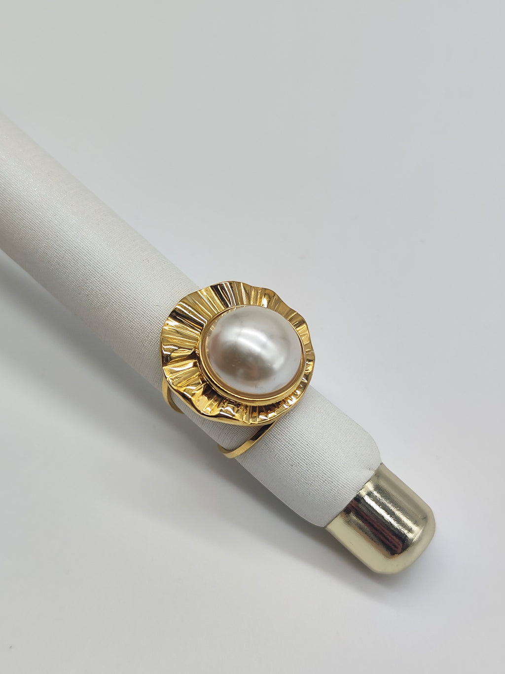 Anillo Soléa Perla – Acero Inoxidable Dorado