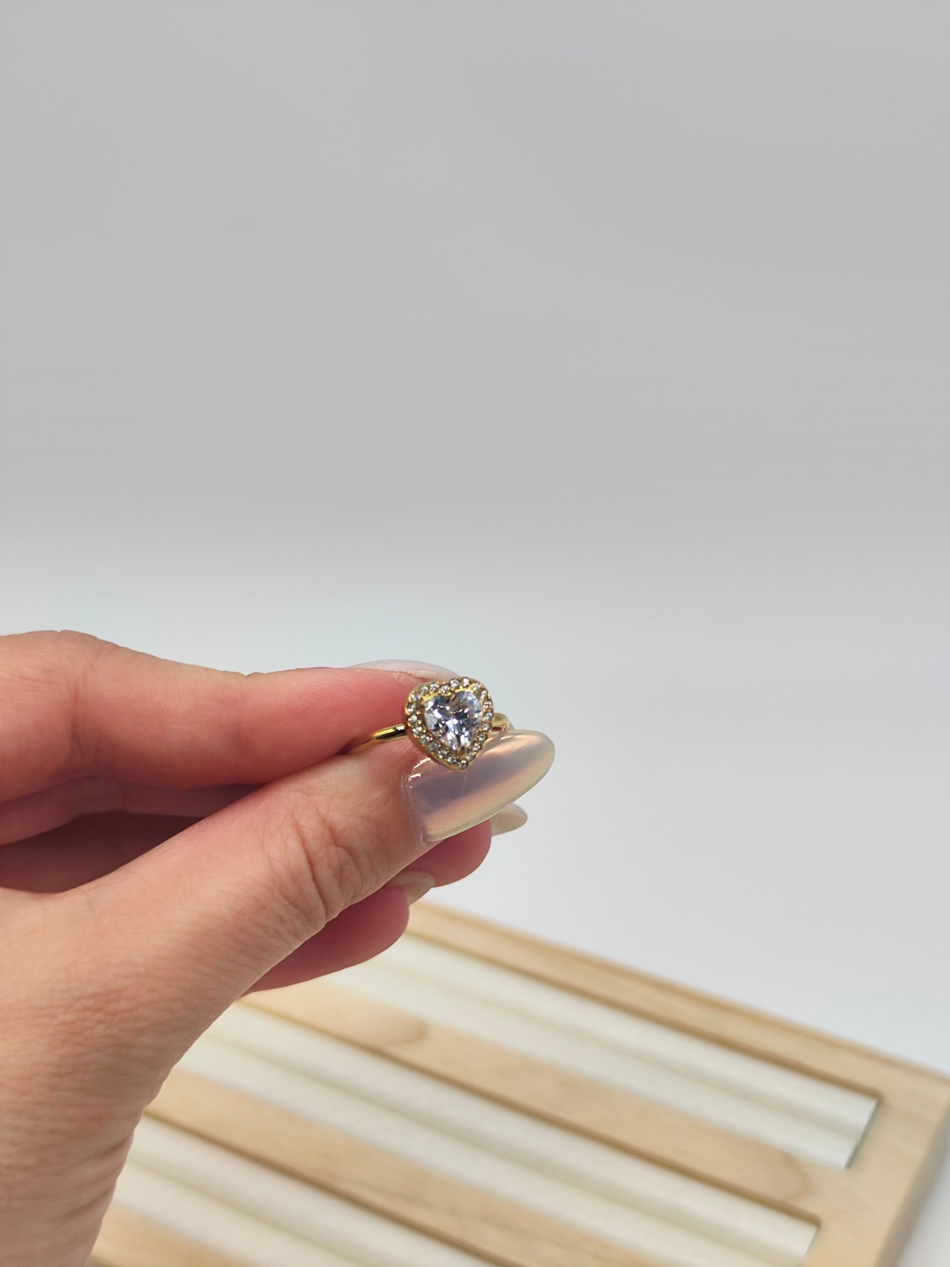 Anillo Corazón Radiante