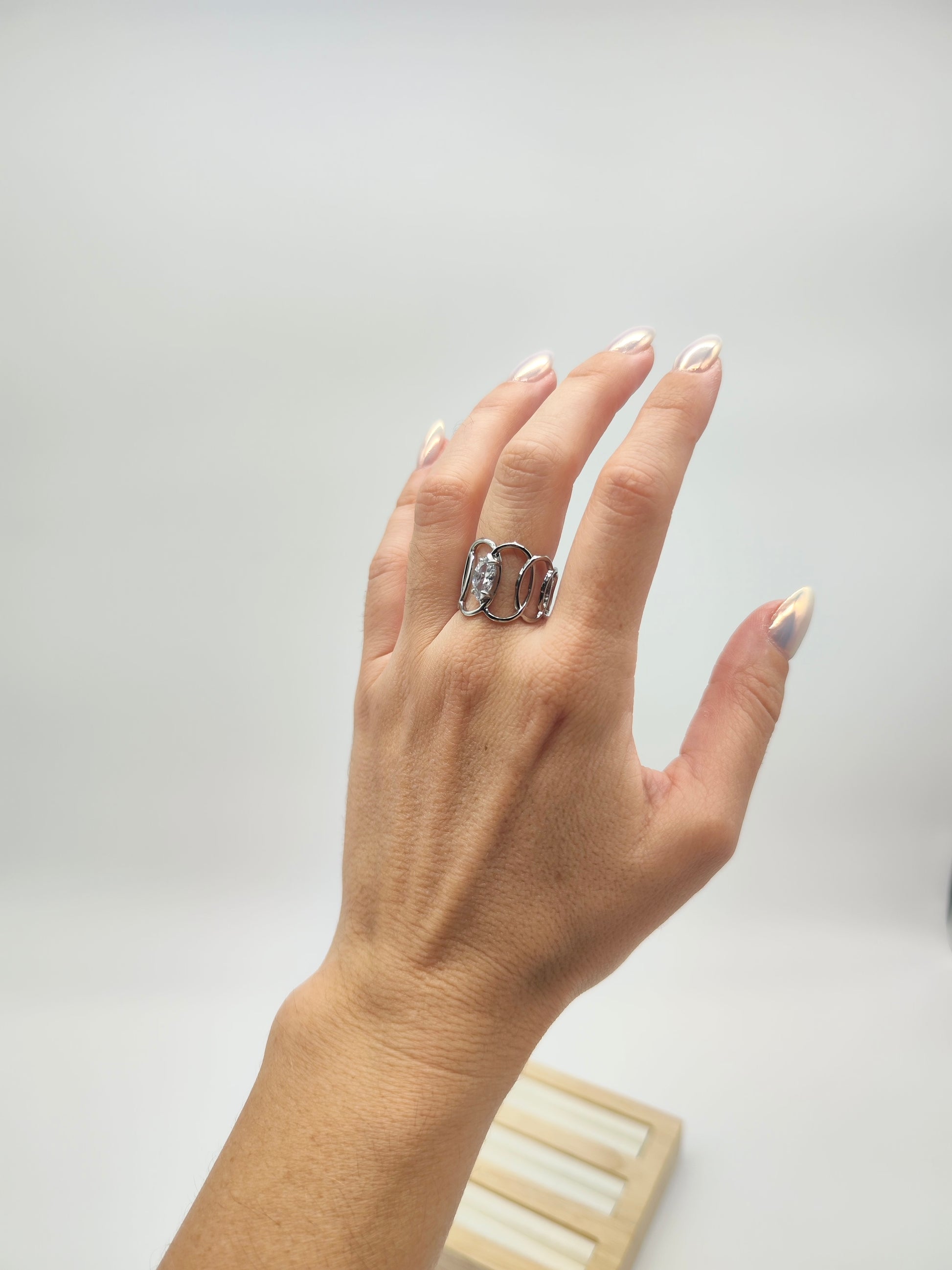 Anillo Ola Brillante