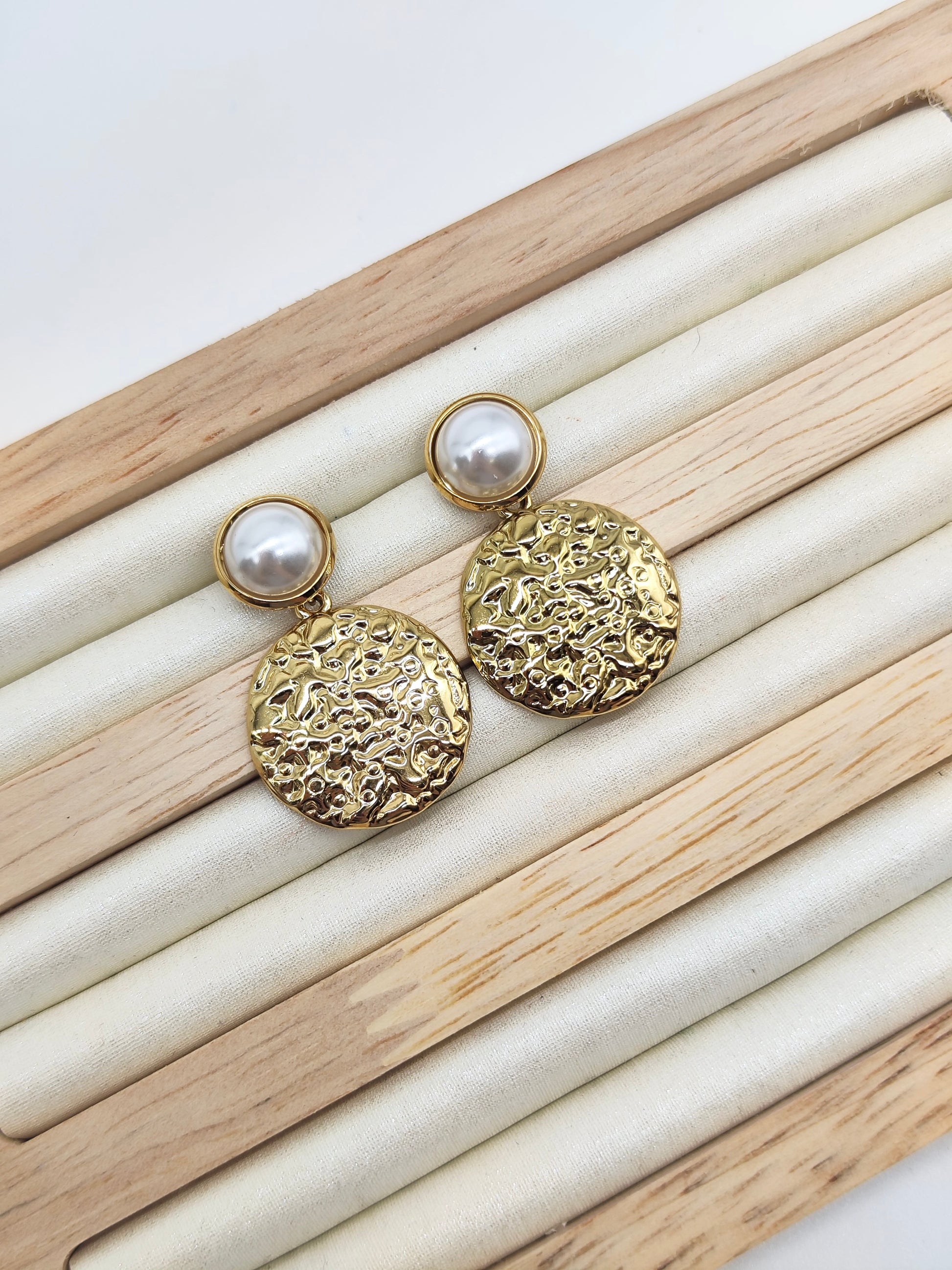 Pendientes Perla Arena