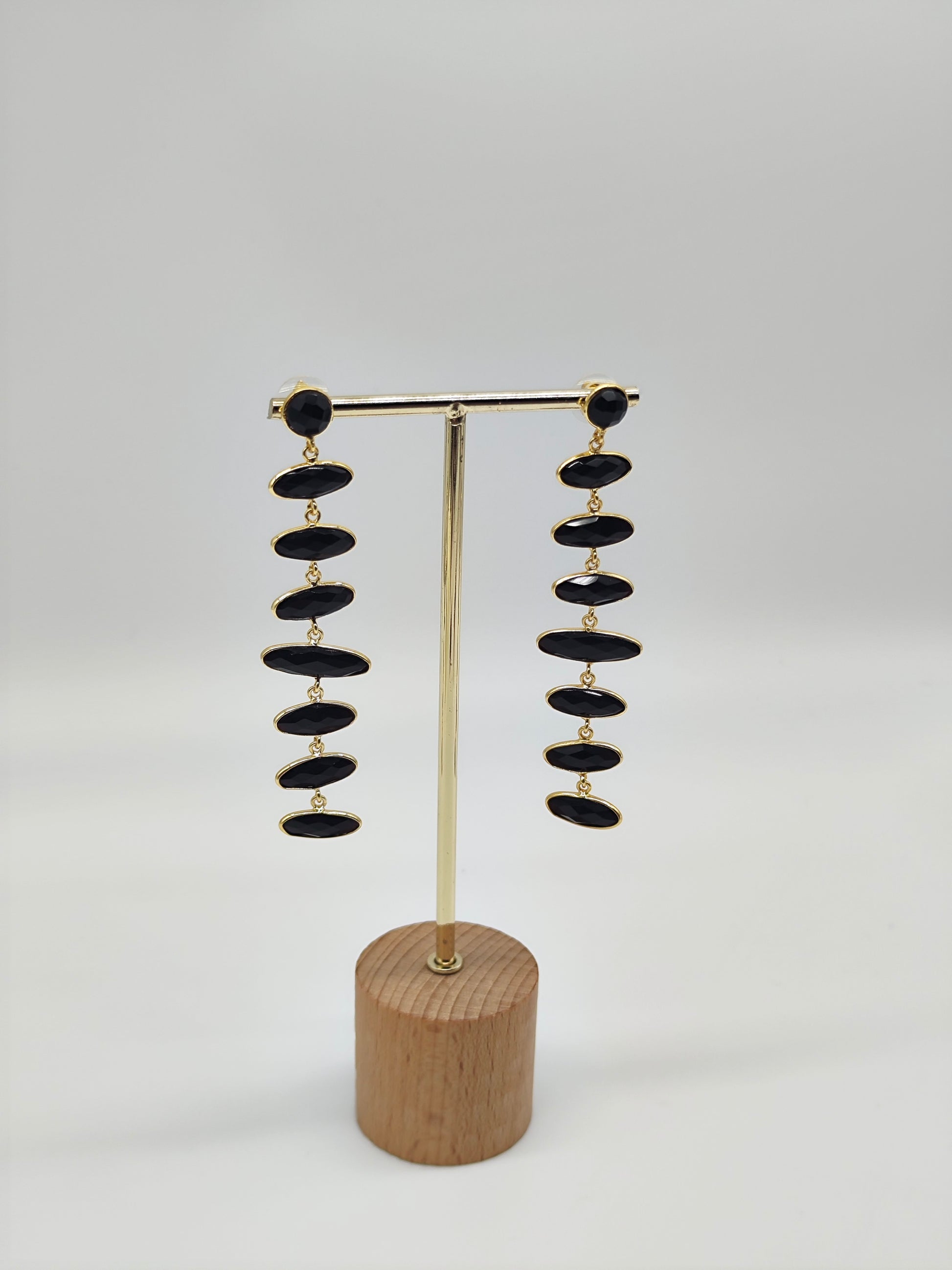 ✧ Pendientes Chandra Mala Ónix · Edición Limitada