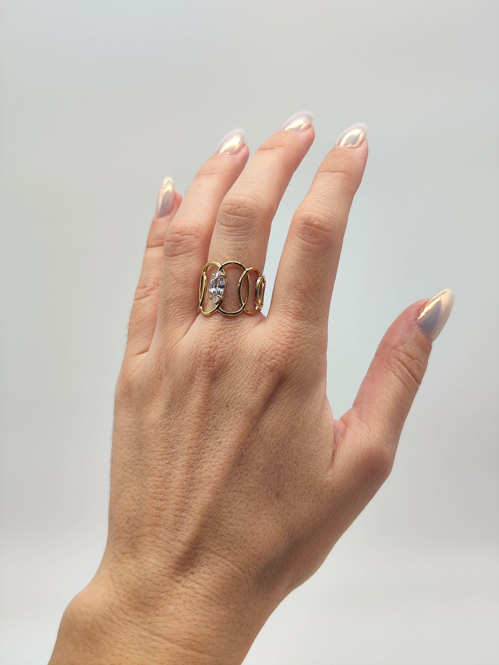 Anillo Ola Brillante