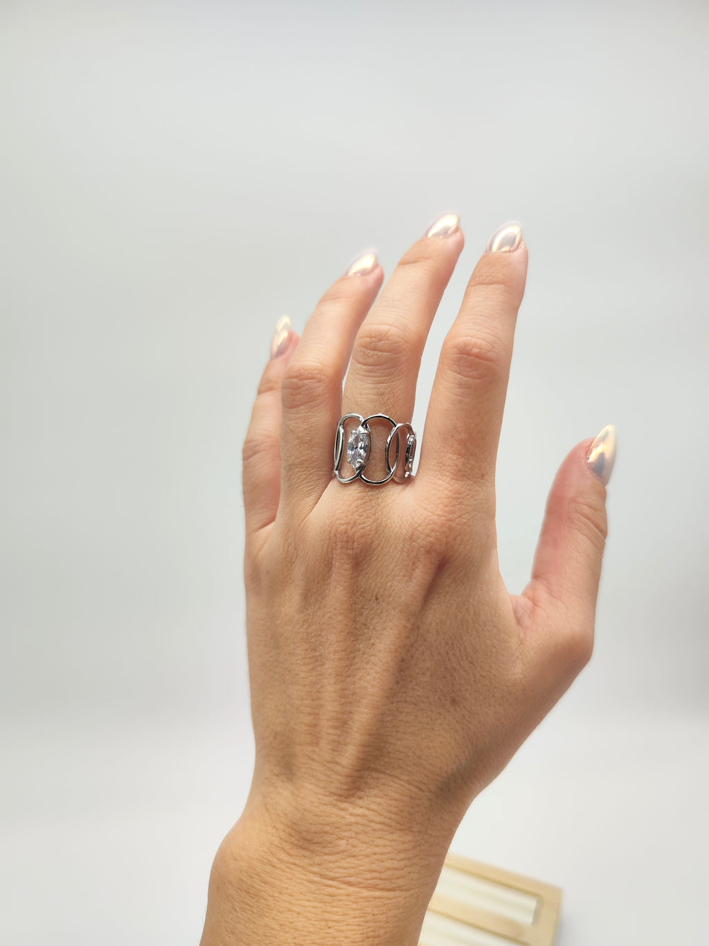 Anillo Ola Brillante