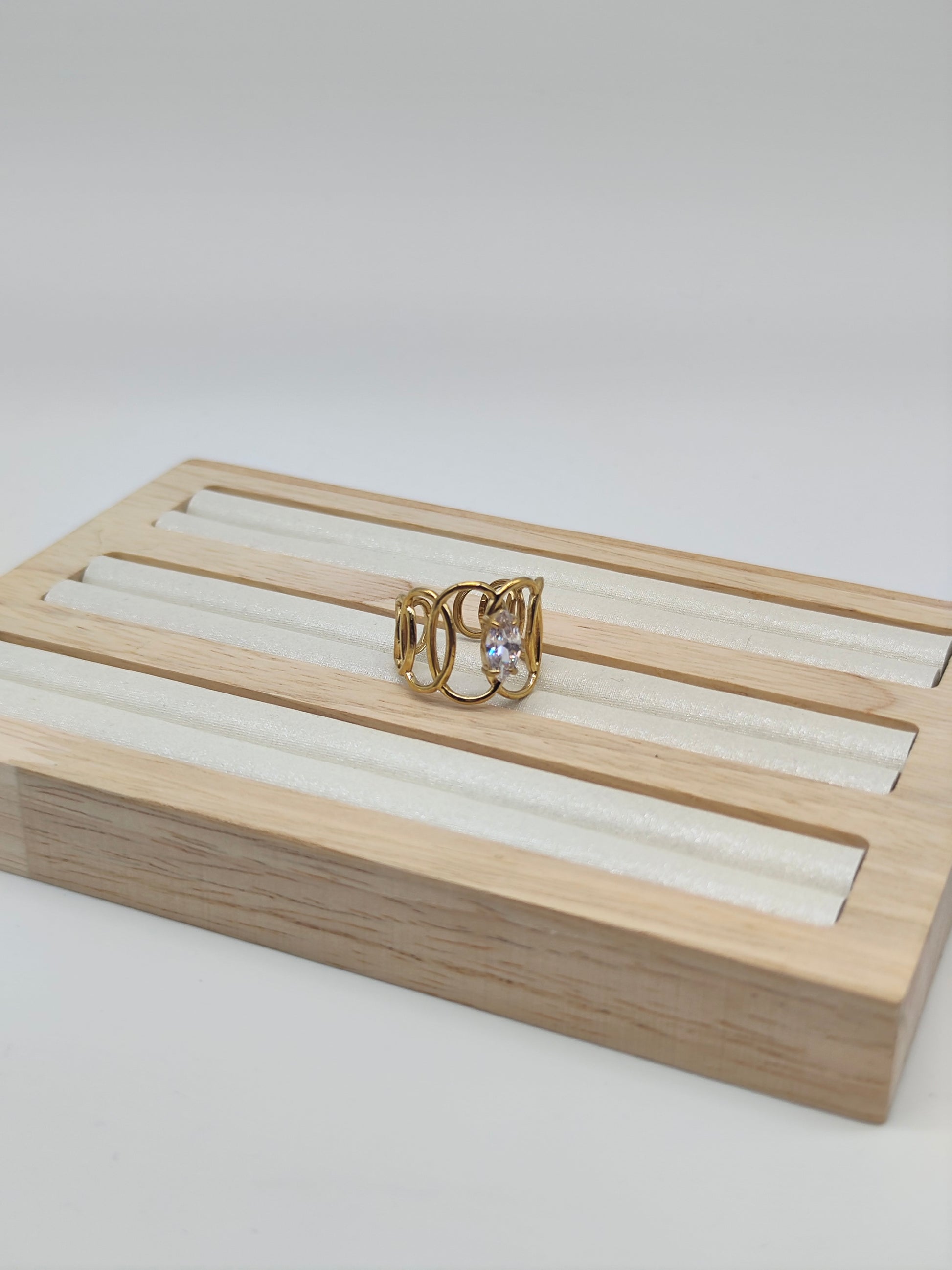 Anillo Ola Brillante