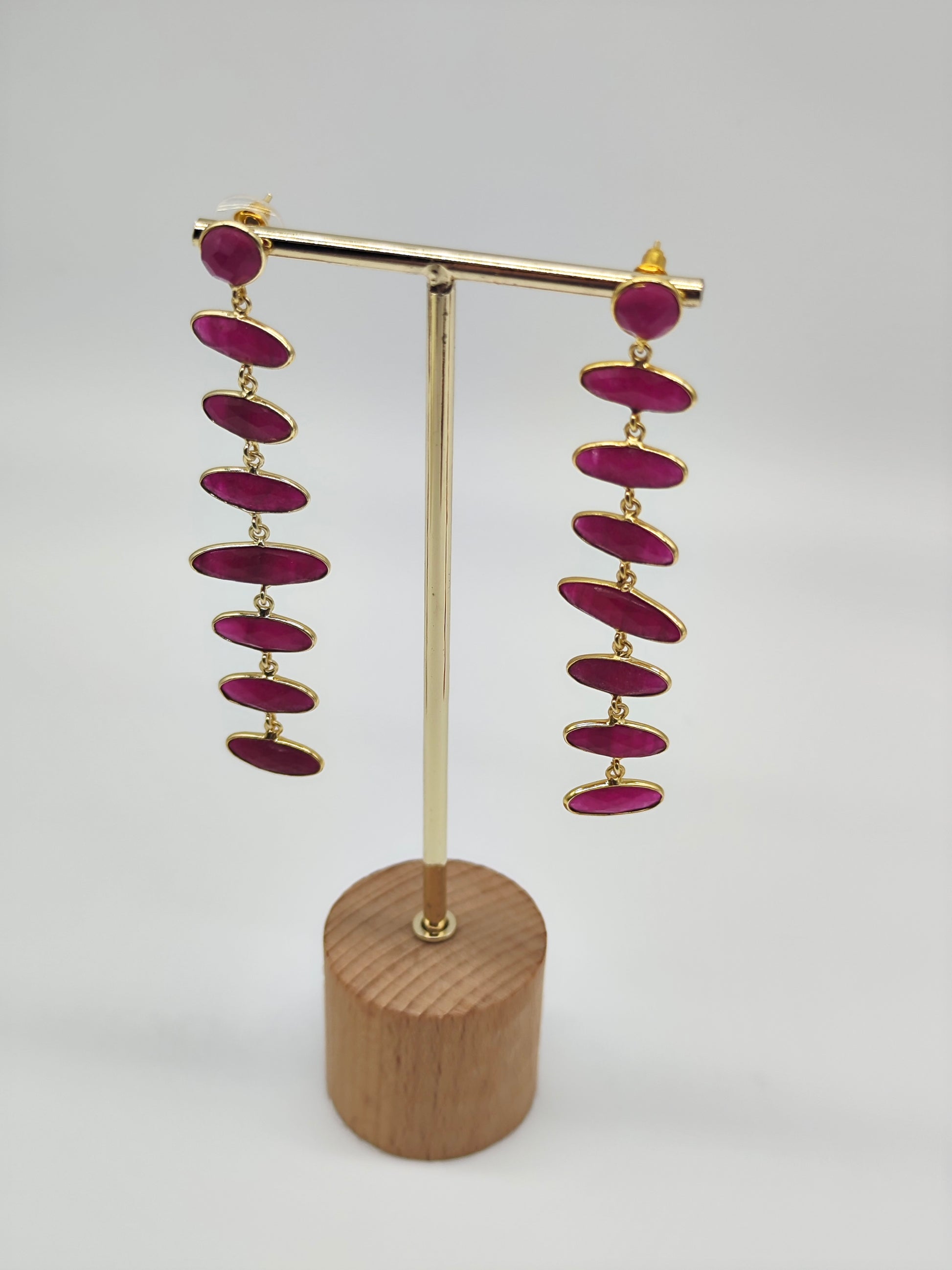 ✧ Pendientes Chandra Mala Rubí · Edición Limitada