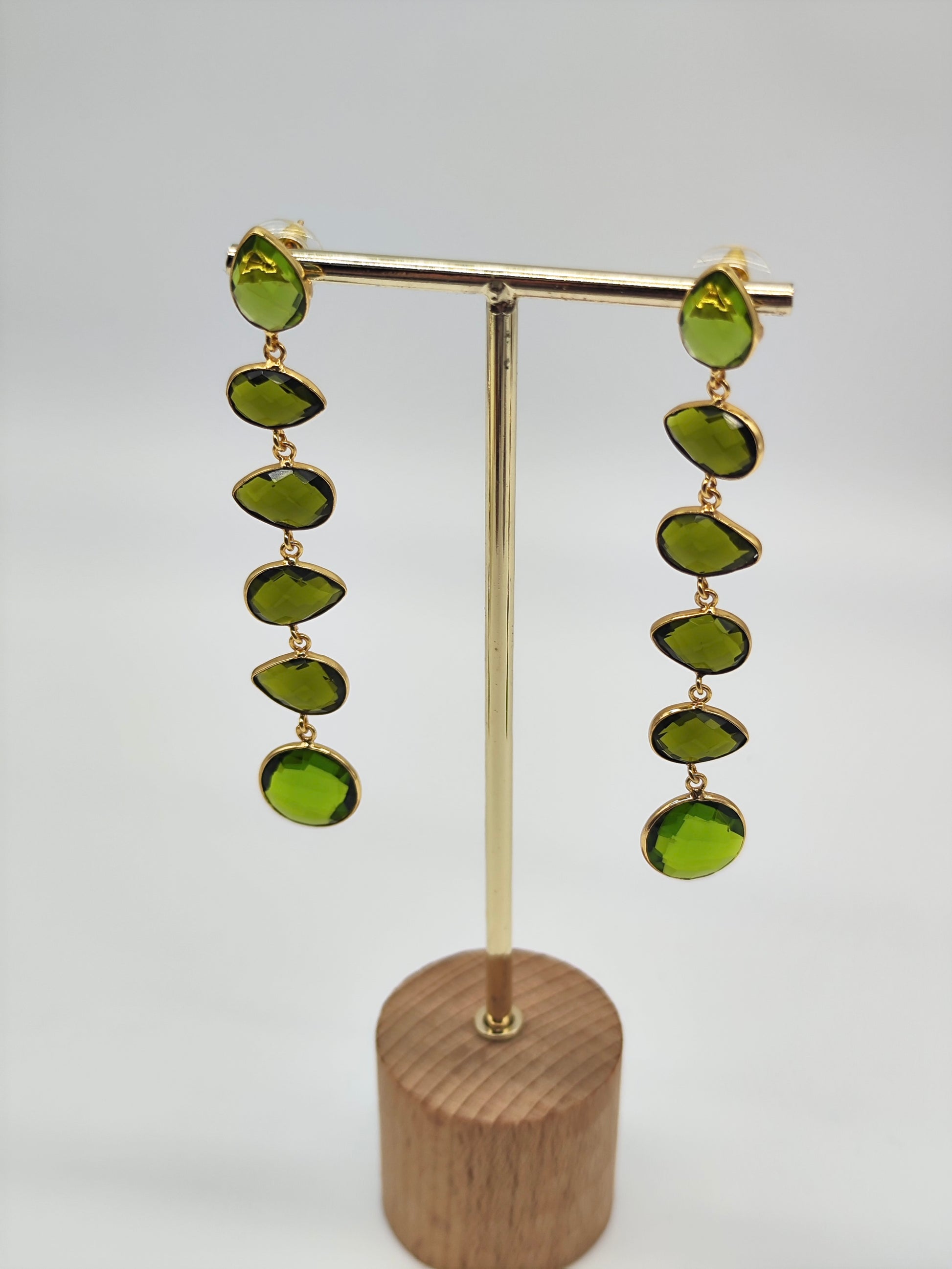 ✧ Pendientes Padma Verde Jiva · Edición Limitada