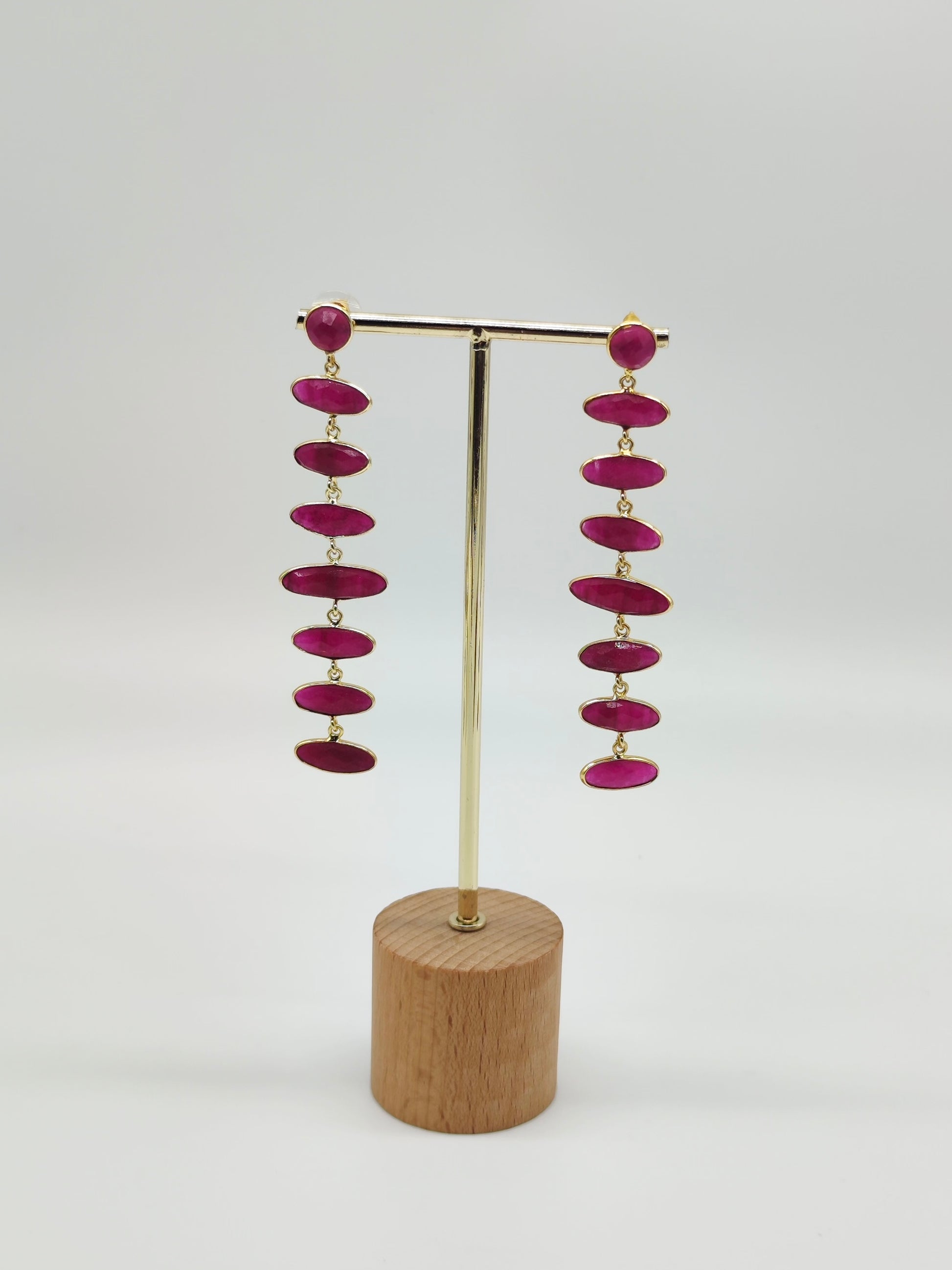 ✧ Pendientes Chandra Mala Rubí · Edición Limitada