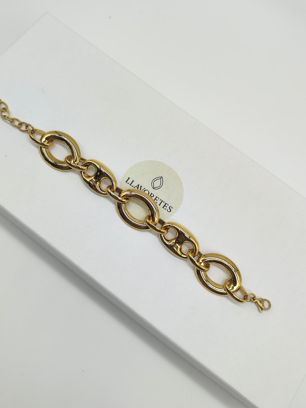 Pulsera de Eslabones en Acero Inoxidable Dorado – Elegante y Atemporal