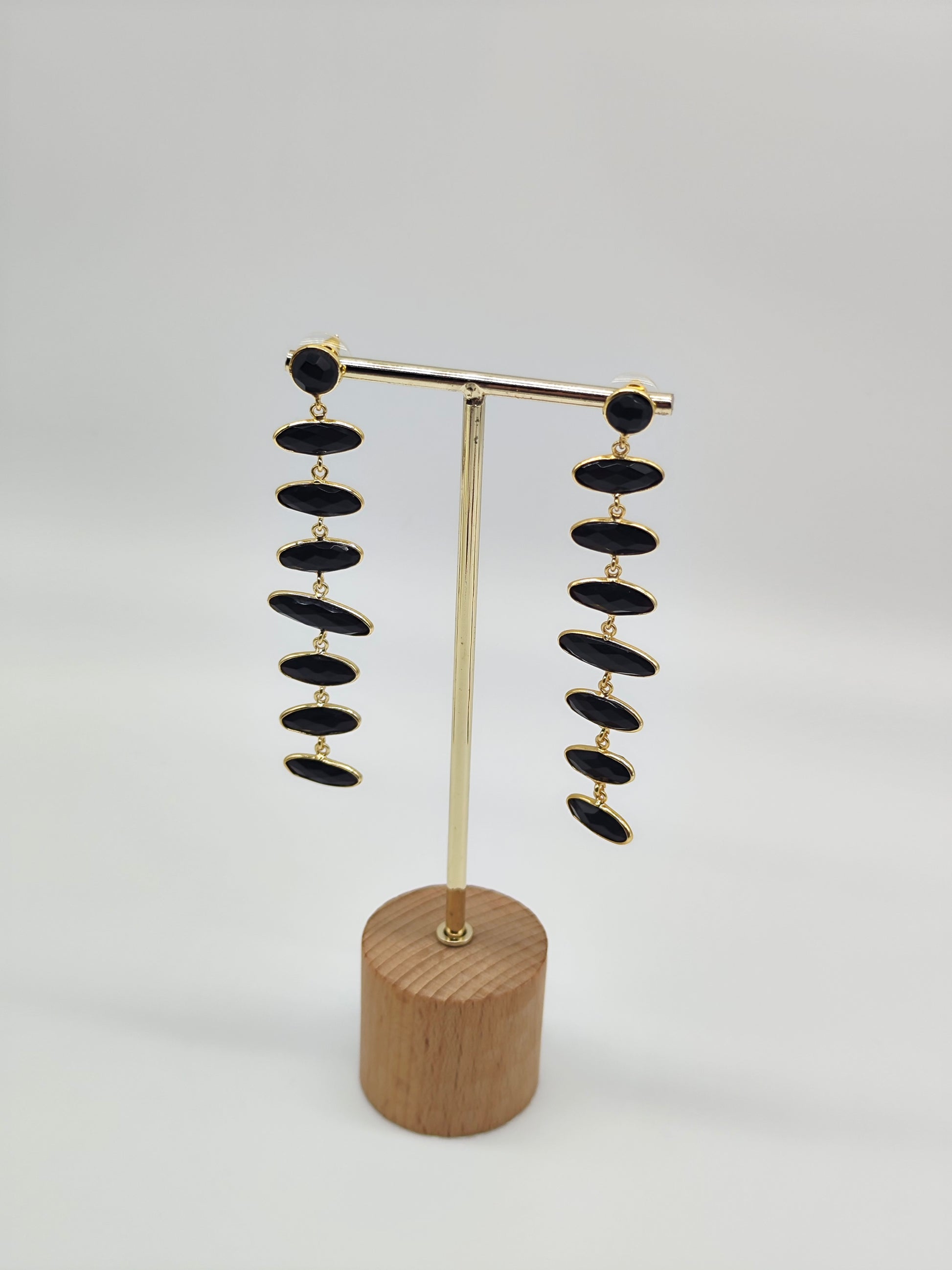 ✧ Pendientes Chandra Mala Ónix · Edición Limitada