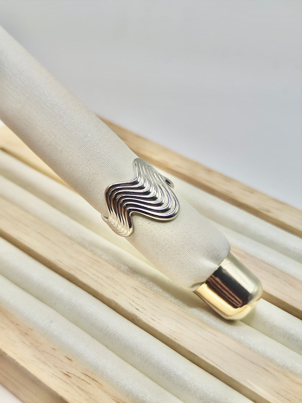 Anillo Olas – Dorado y Plateado