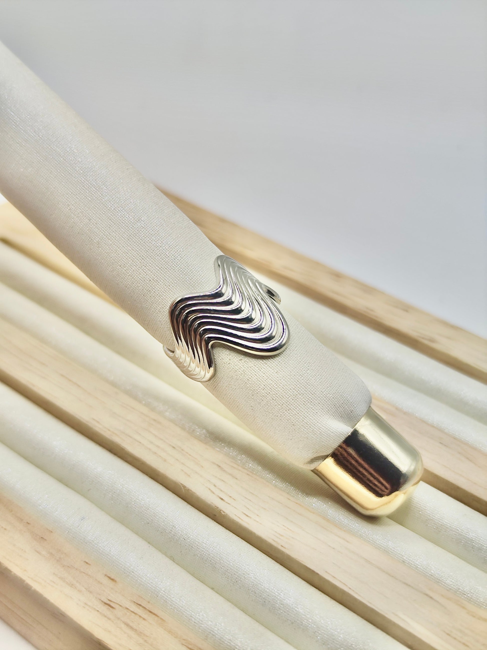 Anillo Olas – Dorado y Plateado
