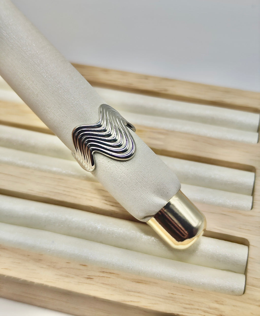 Anillo Olas – Dorado y Plateado