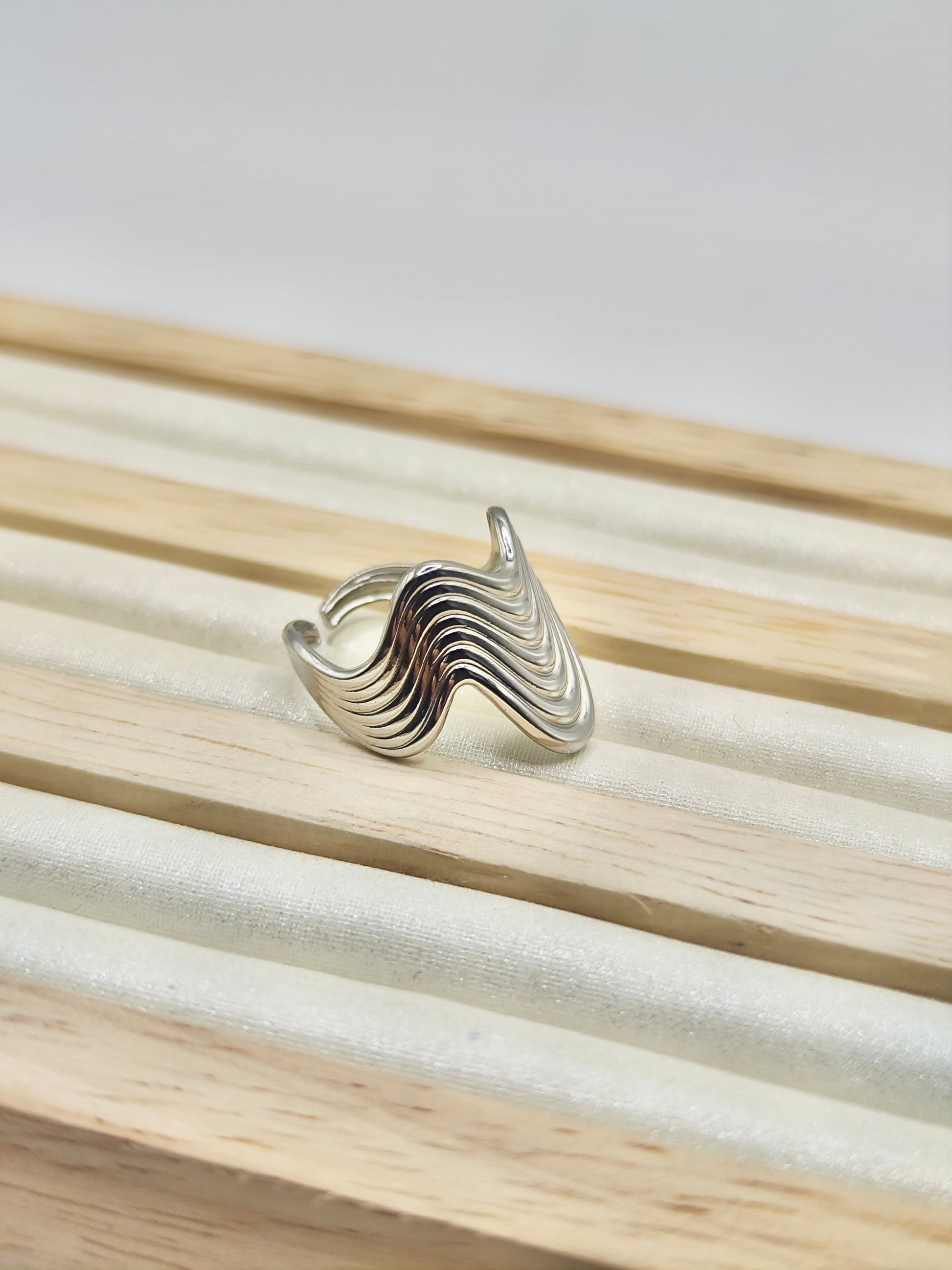 Anillo Olas – Dorado y Plateado