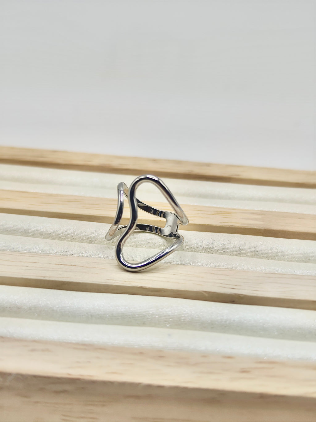 Anillo Wave – Plateado Ajustable