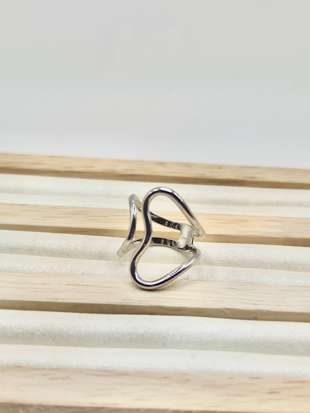 Anillo Wave – Plateado Ajustable