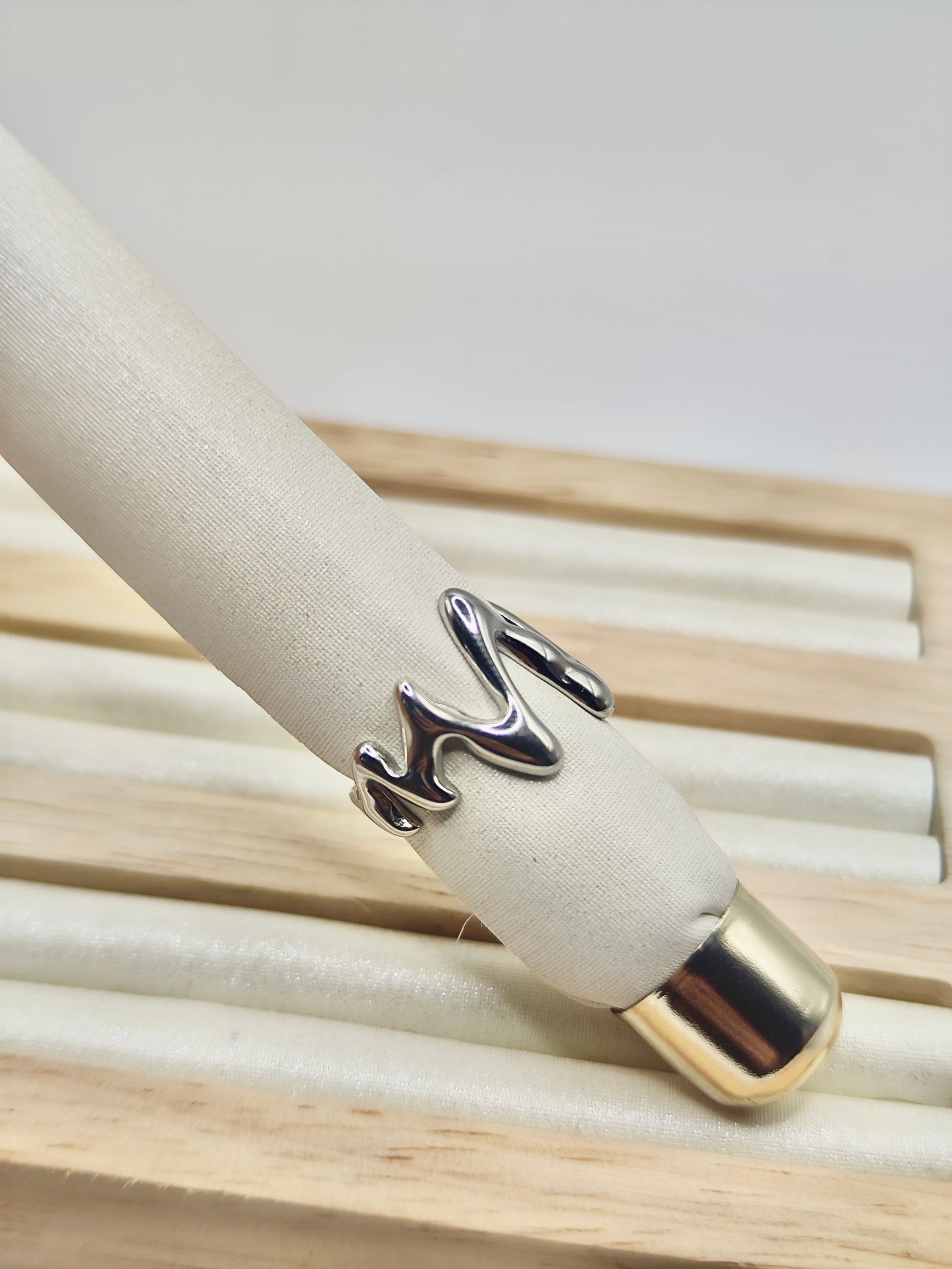 Anillo Lava – Dorado y Plateado Ajustable