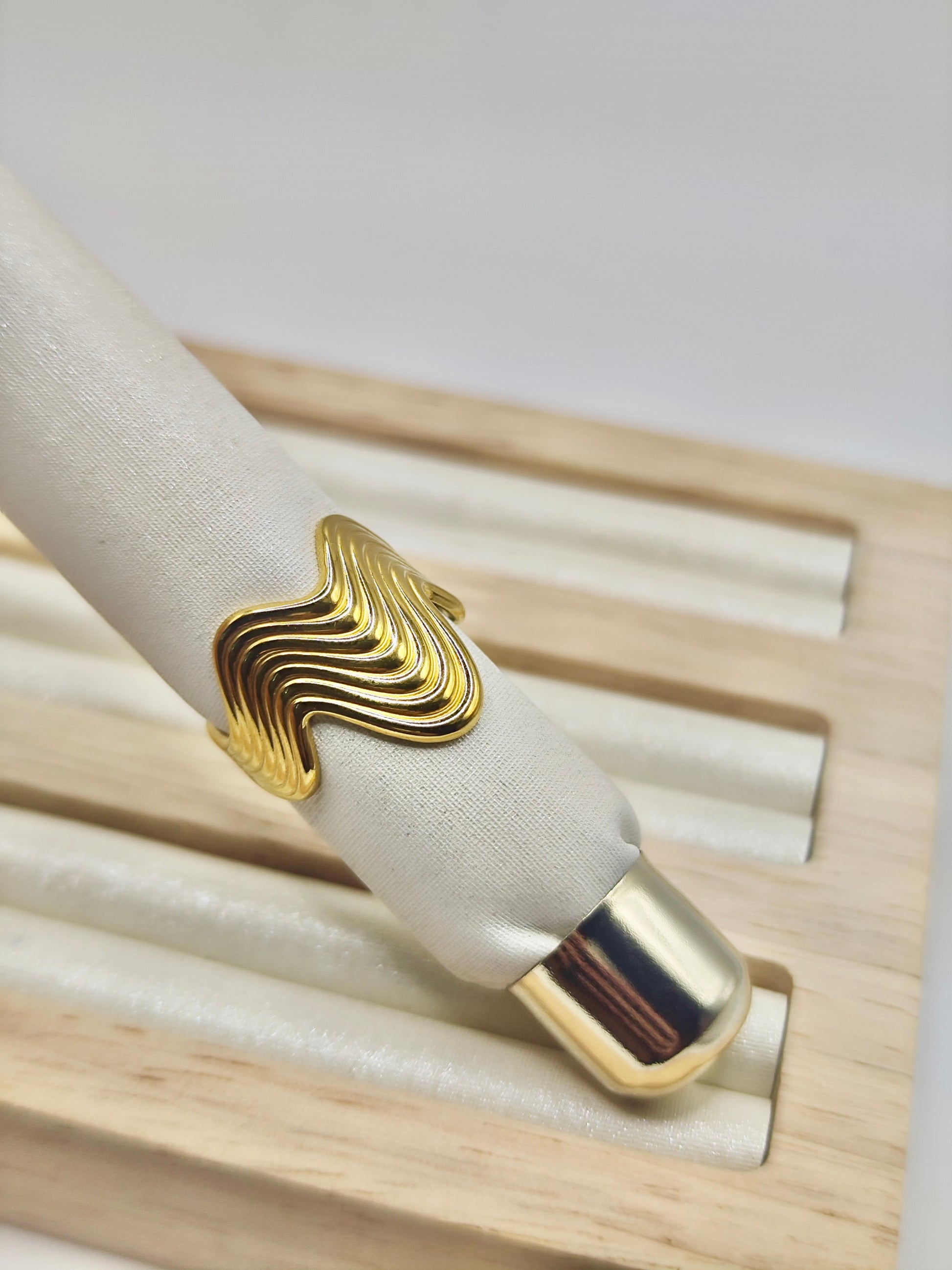 Anillo Olas – Dorado y Plateado