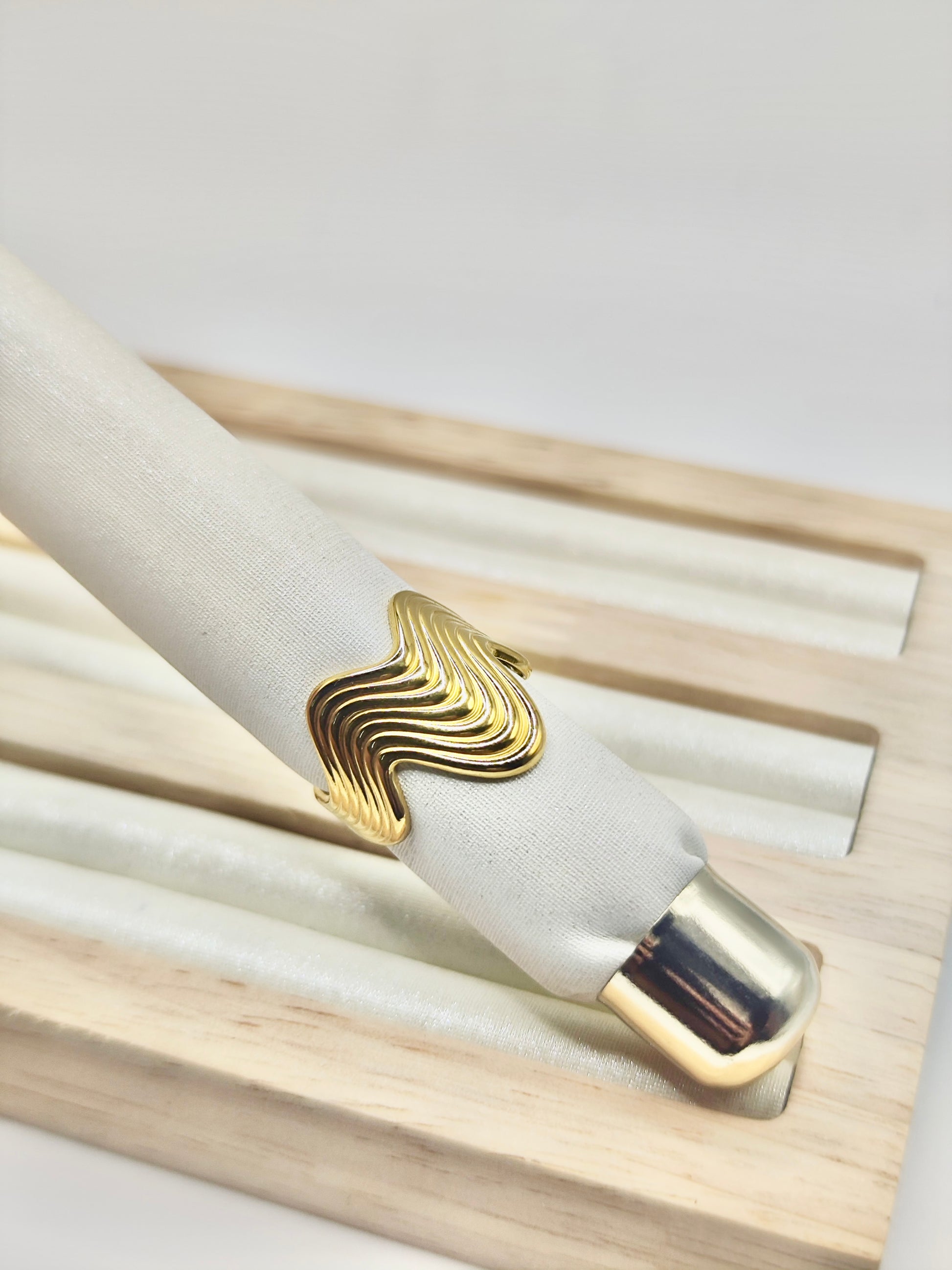 Anillo Olas – Dorado y Plateado