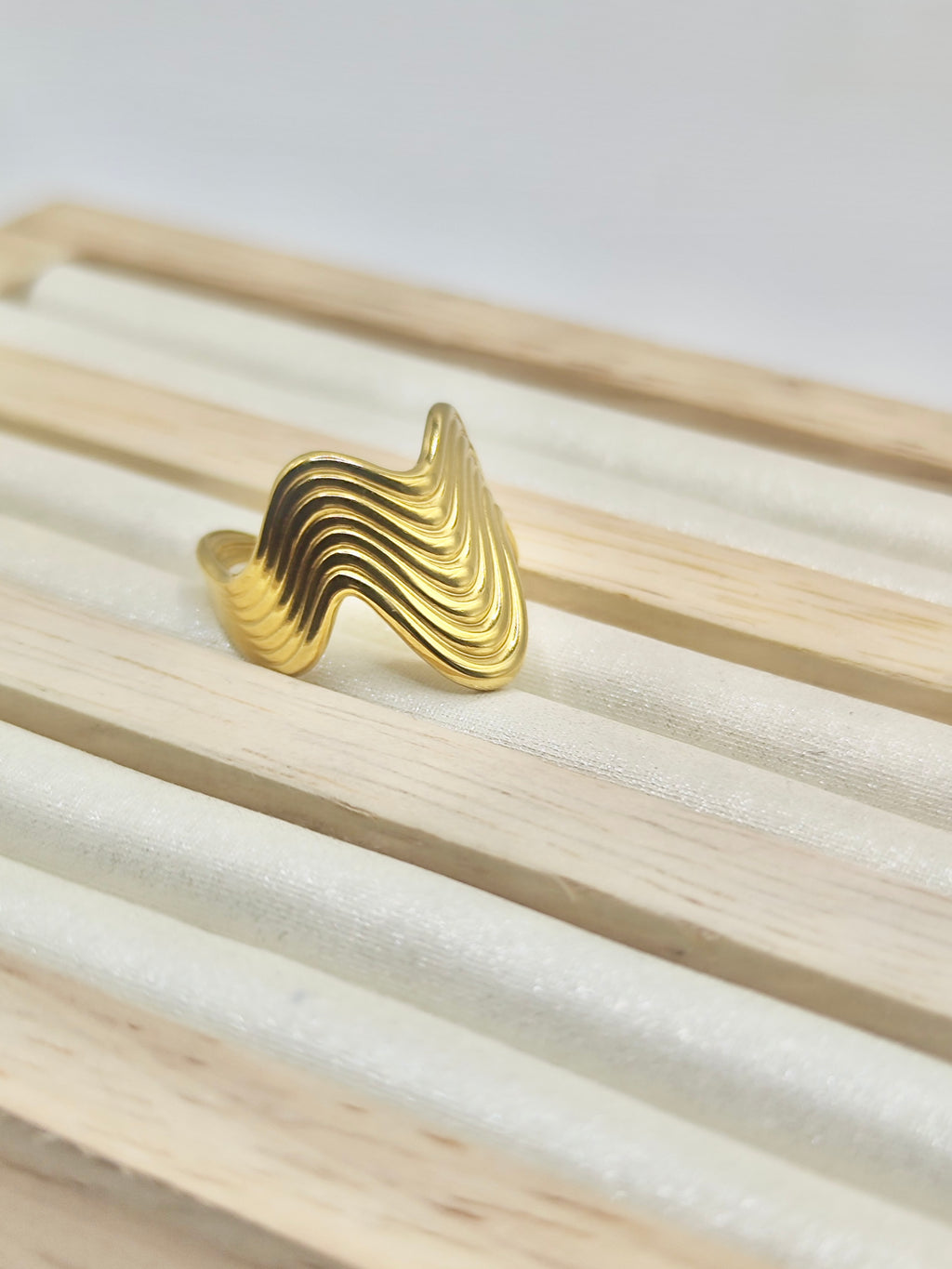 Anillo Olas – Dorado y Plateado