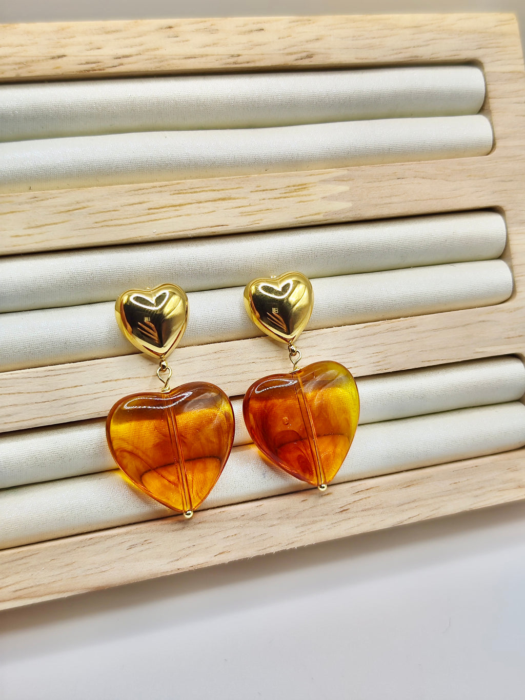 Pendientes Corazón Ámbar