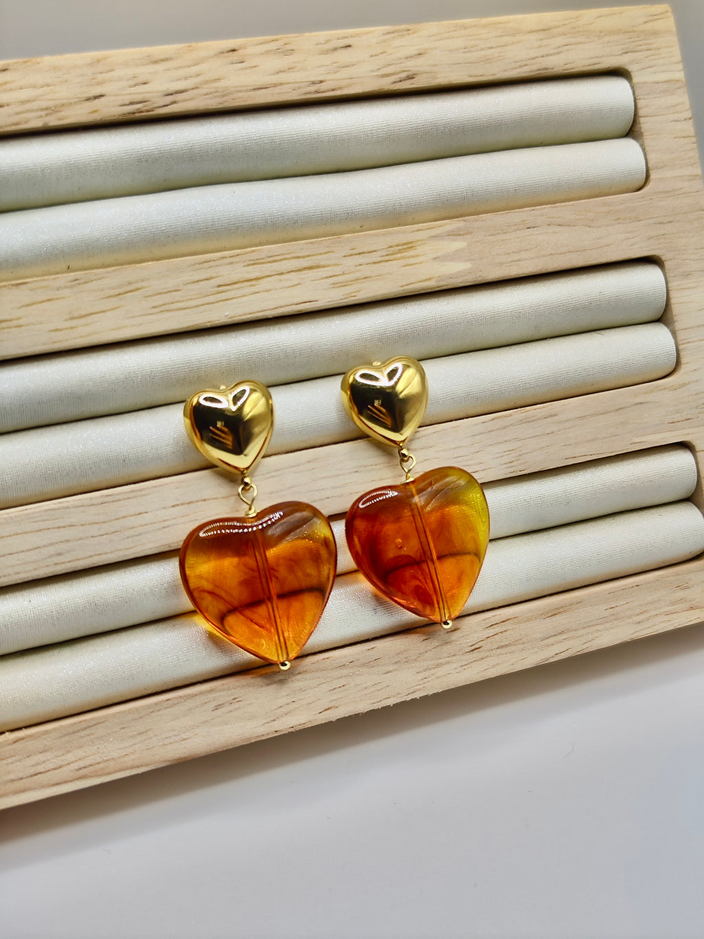 Pendientes Corazón Ámbar