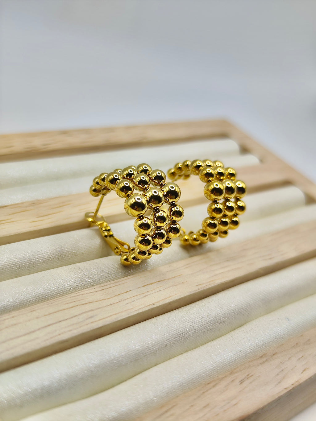 Pendientes Aros Esfera – Dorado